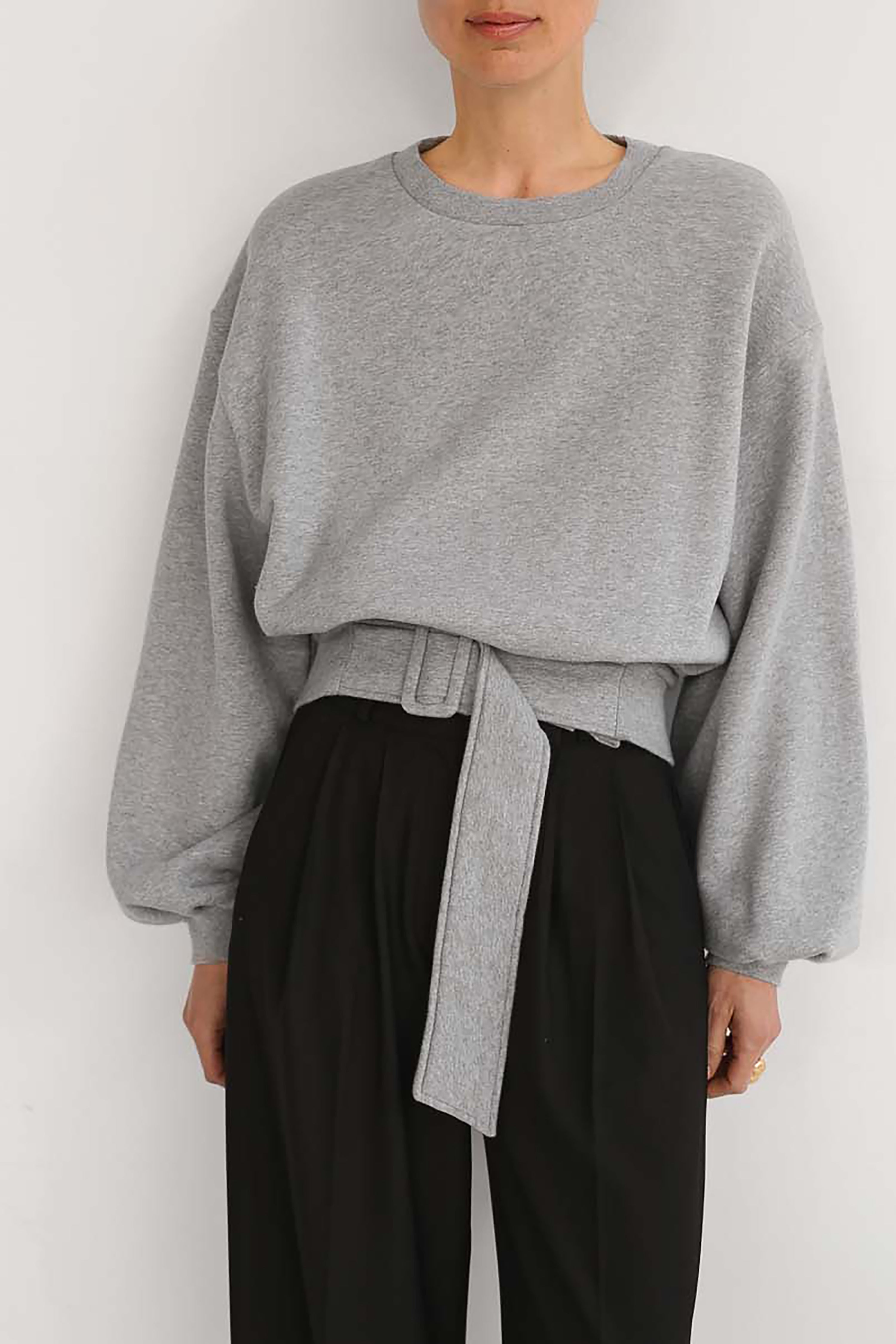 Celis Belt Sweatshirt - Grey Melee