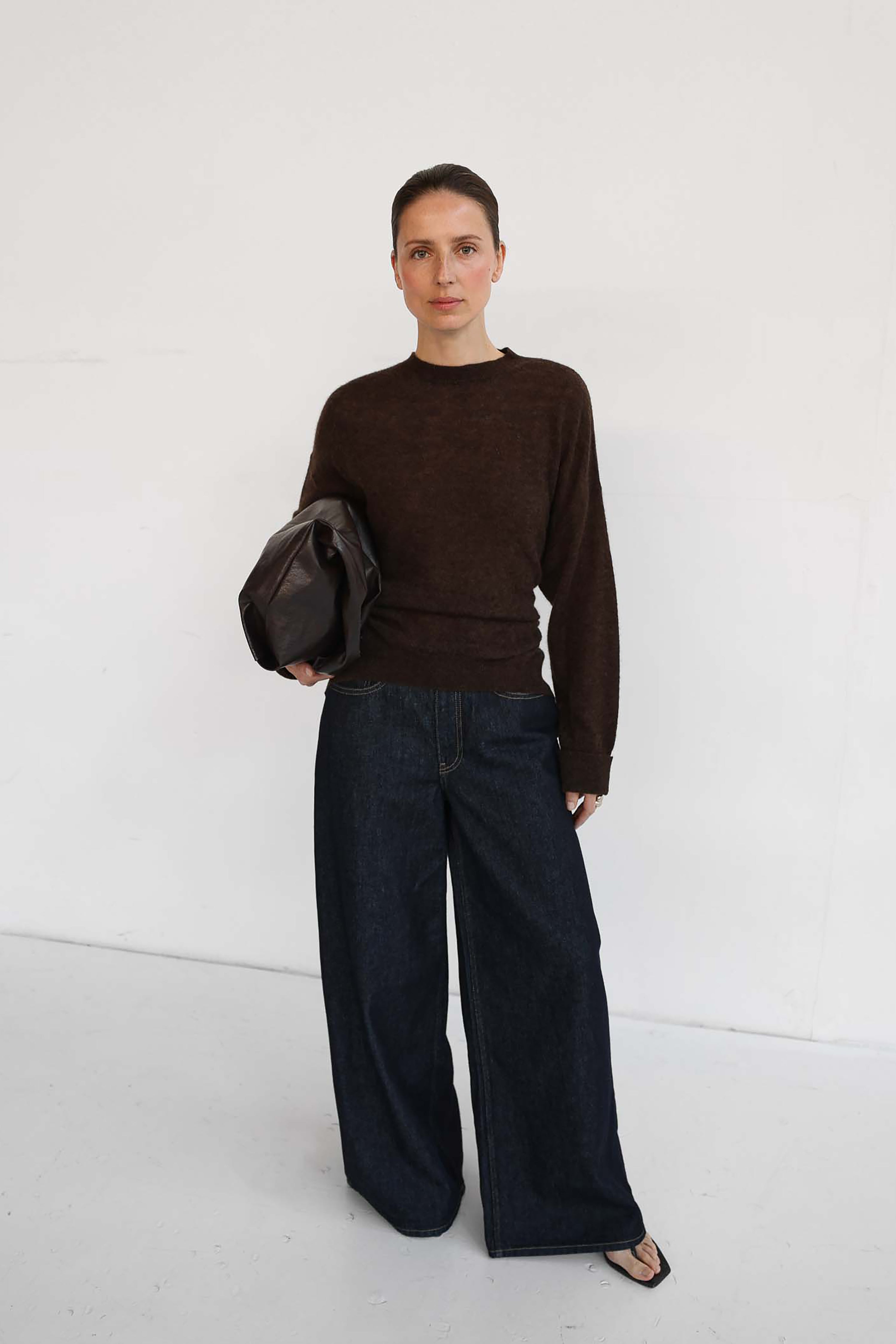 Helene Button Knit Top - Fudge