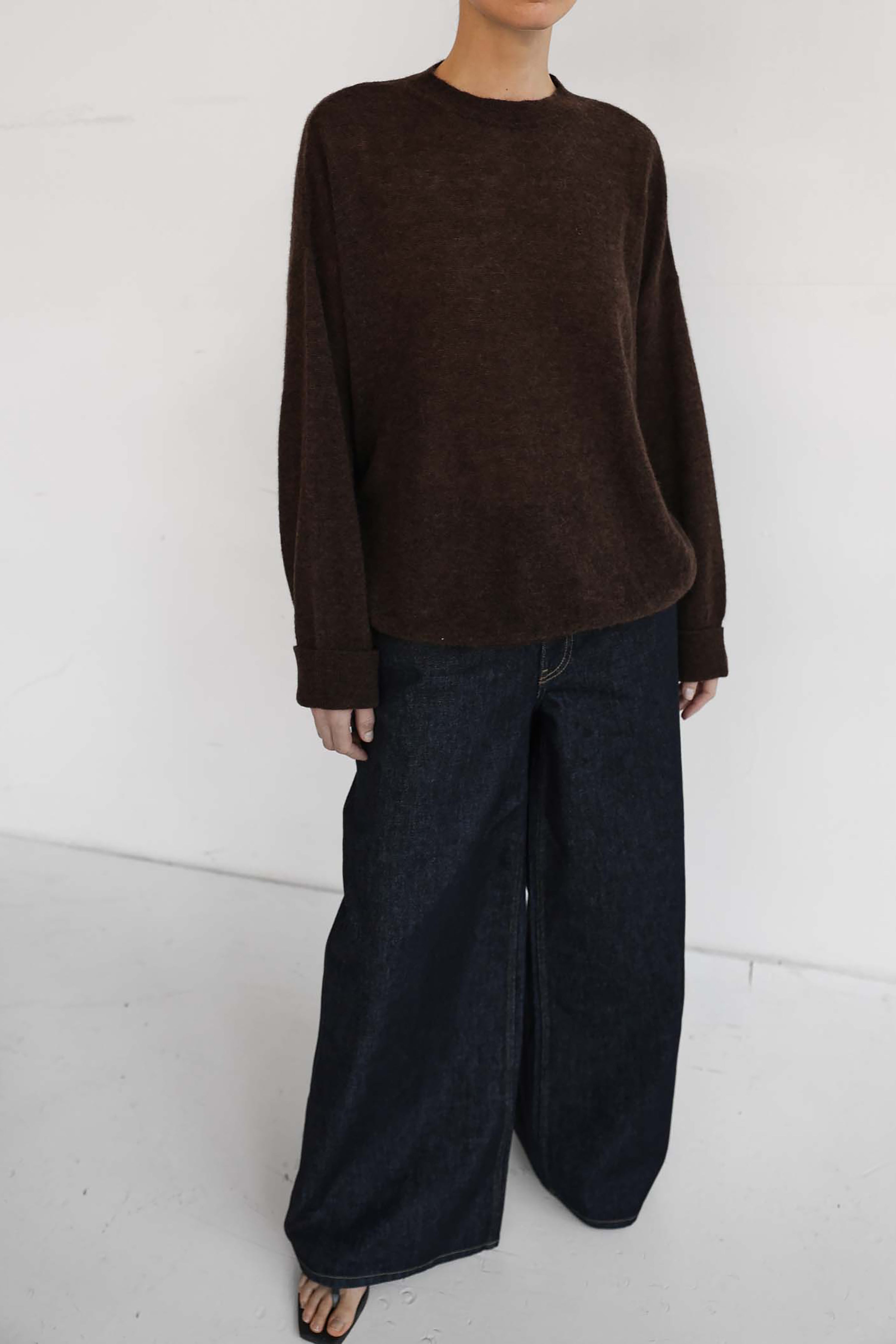 Helene Button Knit Top - Fudge