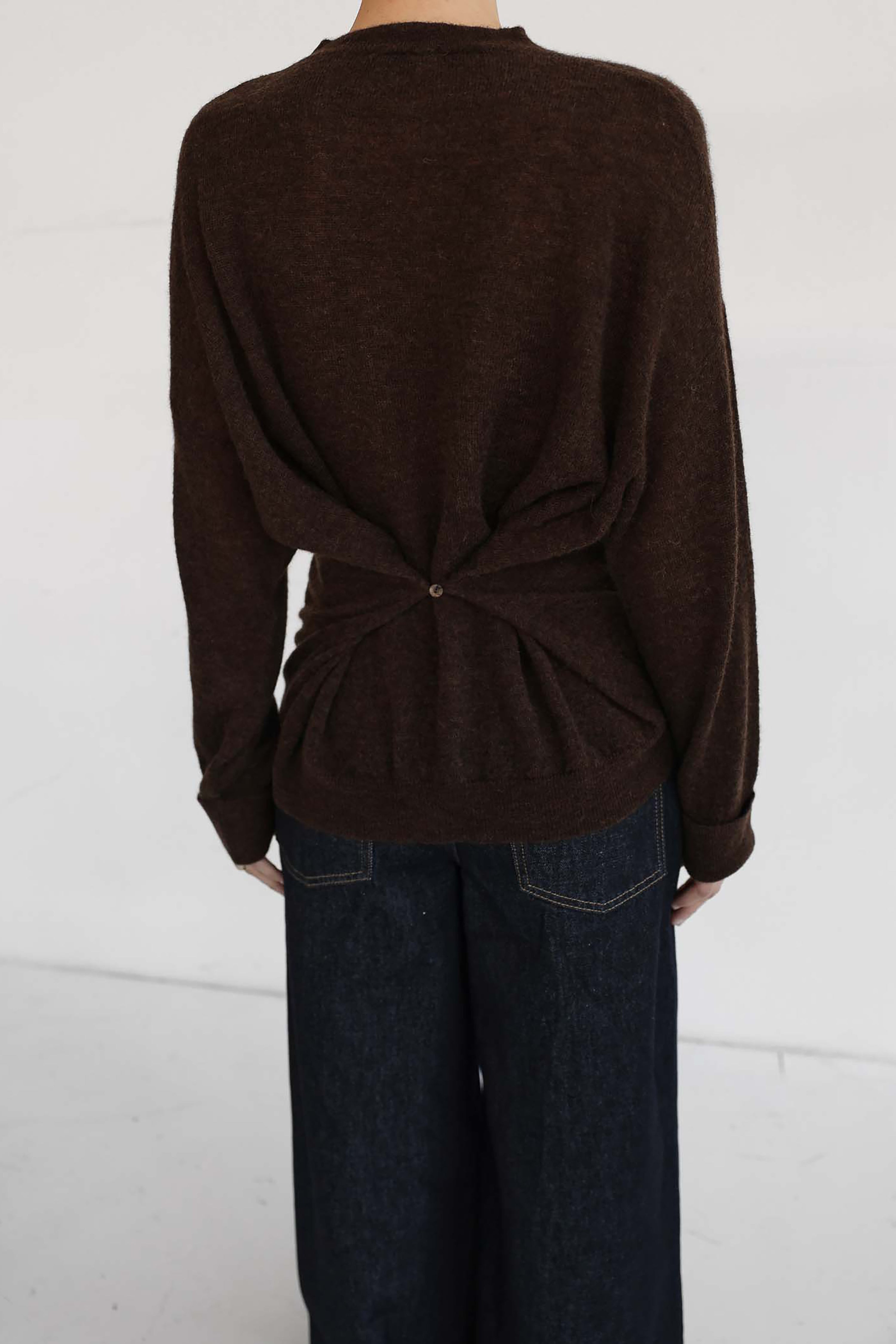 Helene Button Knit Top - Fudge