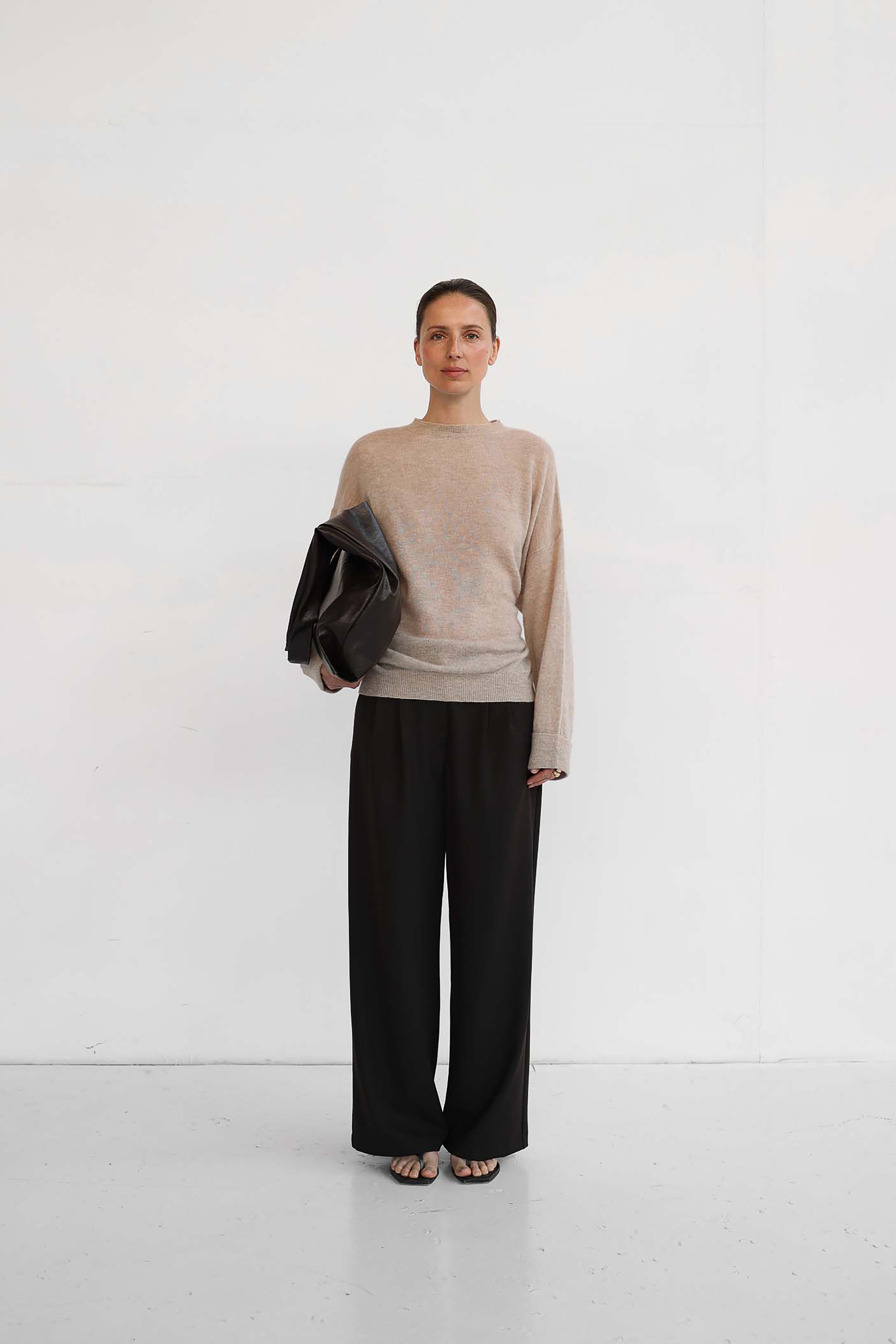 Helene Button Knit Top - Sand