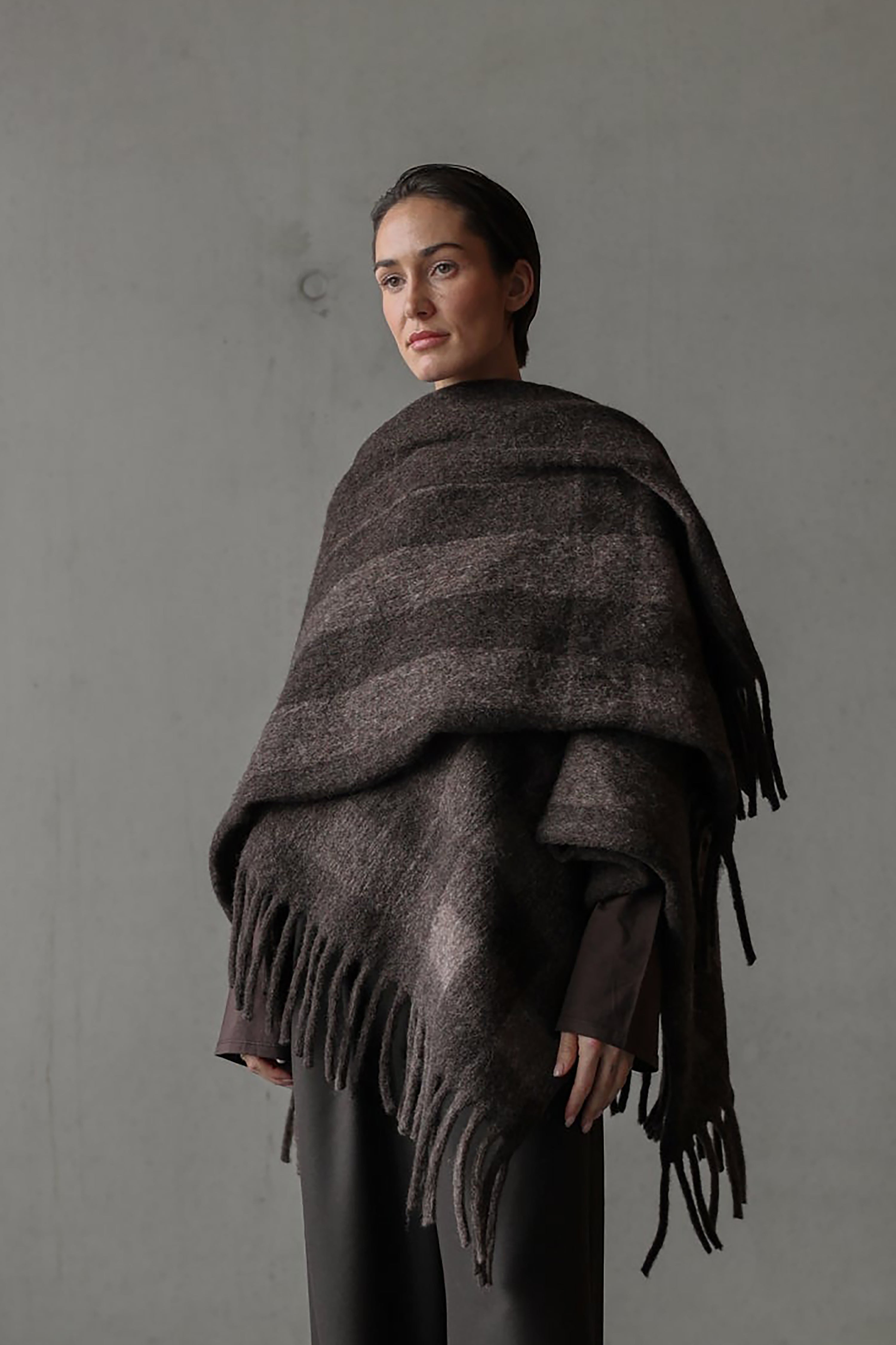 Rhea Scarf - Fudge Check