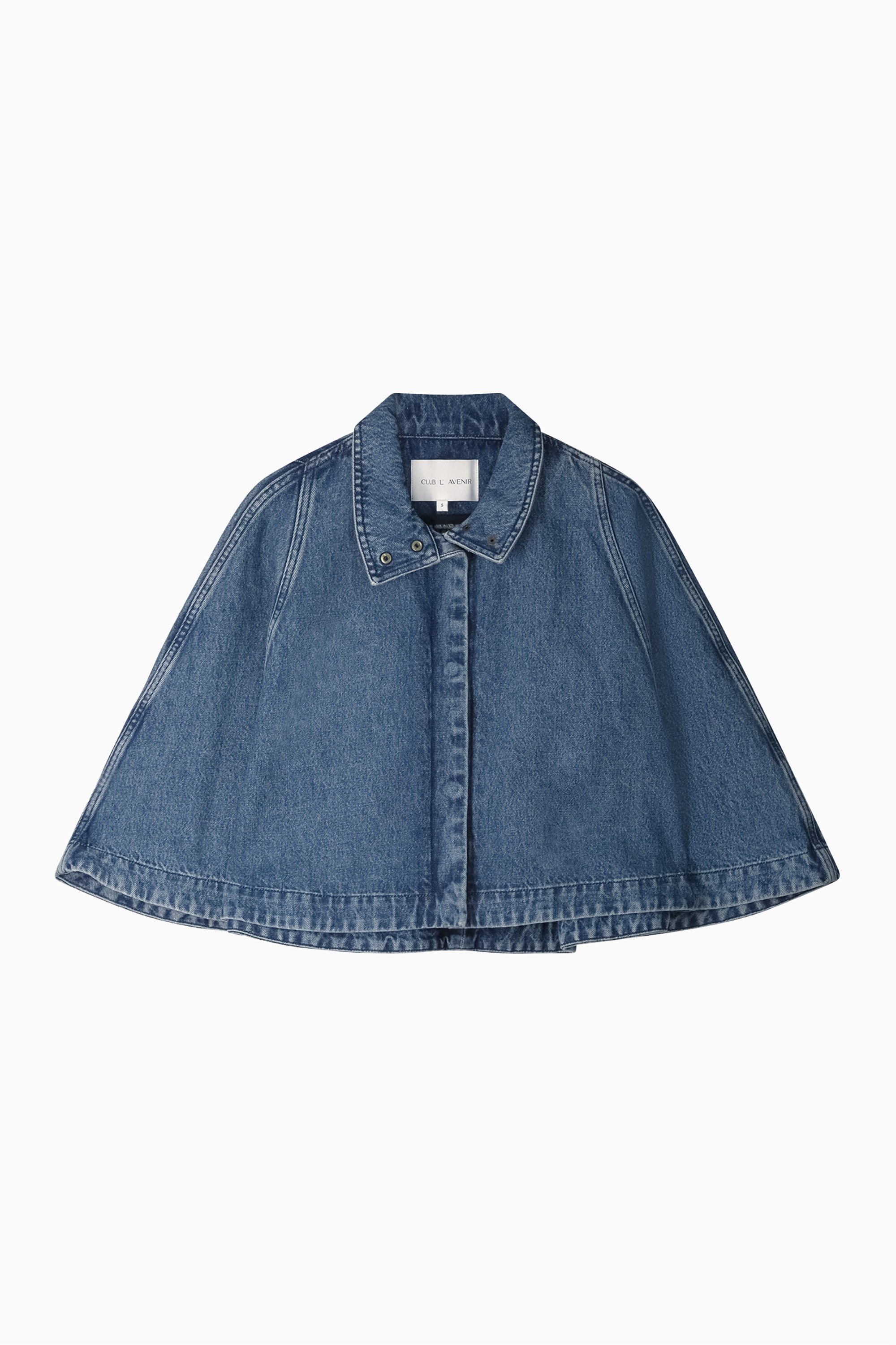 Sade Denim Cape Jacket - Washed Blue