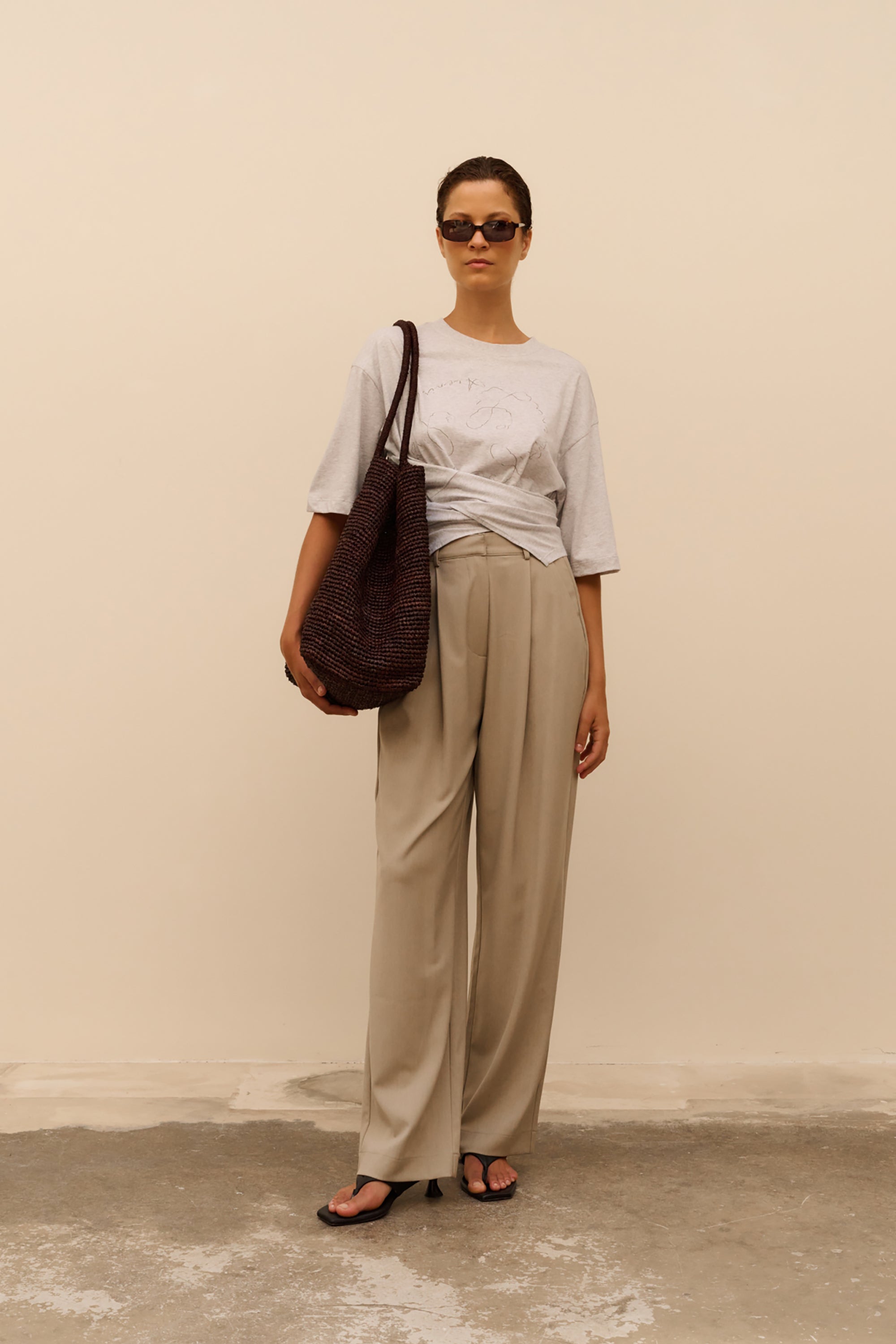 Taz Trouser - Green Taupe