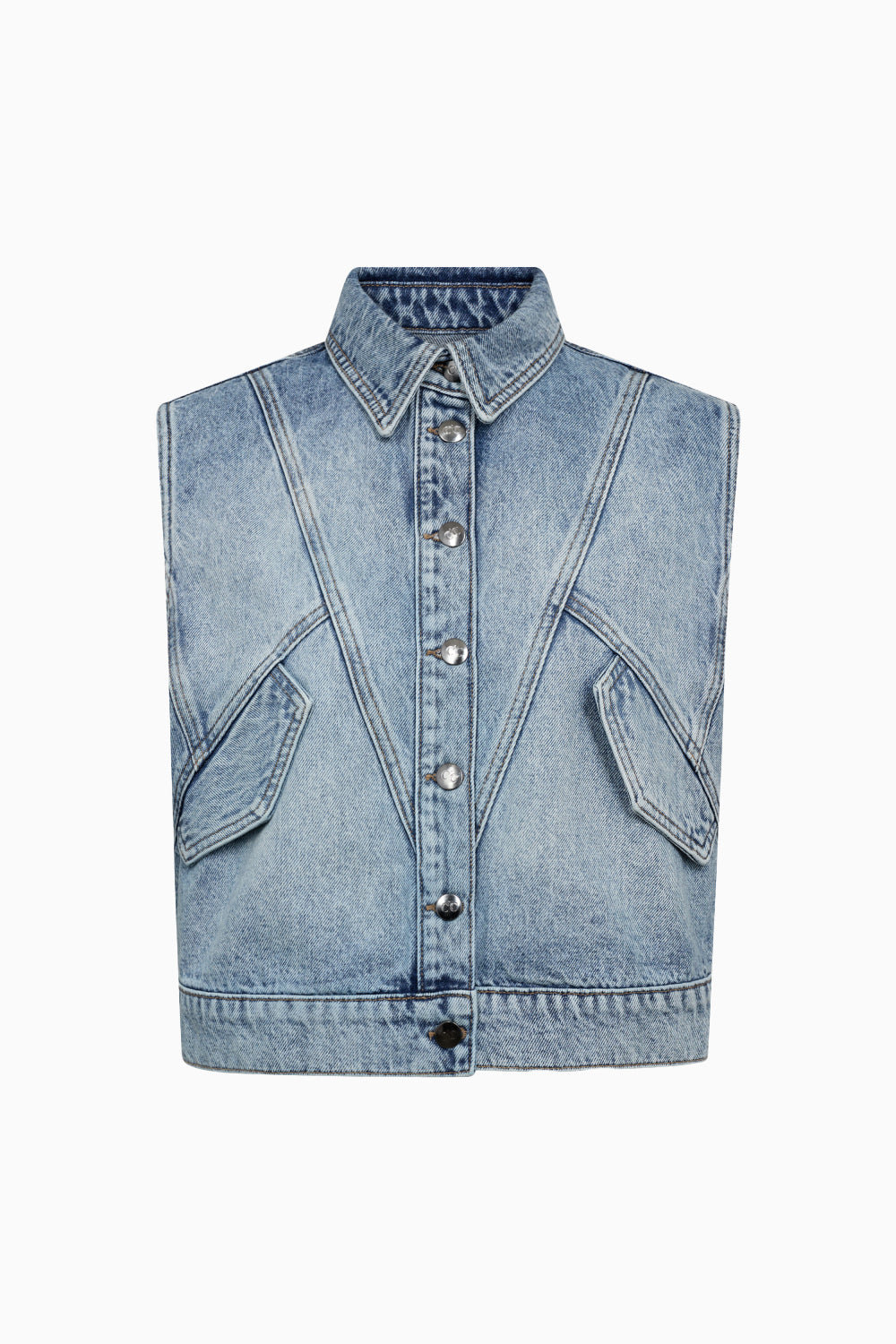 Bowie Denim Vest - Fade Denim