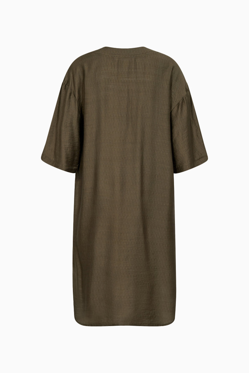 Caryn Pleat Tunic Dress - Army - RUM Amsterdam