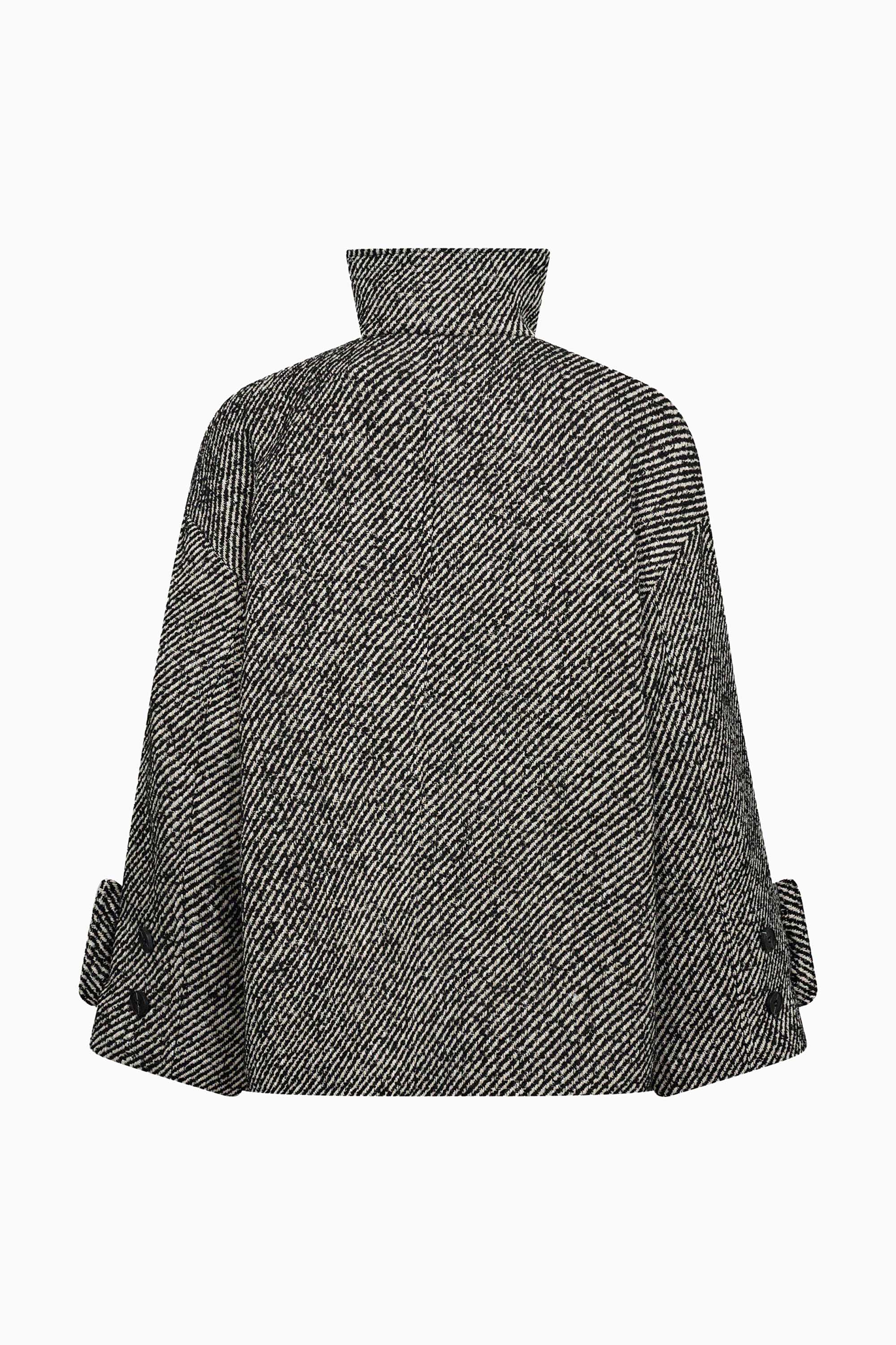 Clara Crop Jacket - Off White / Black