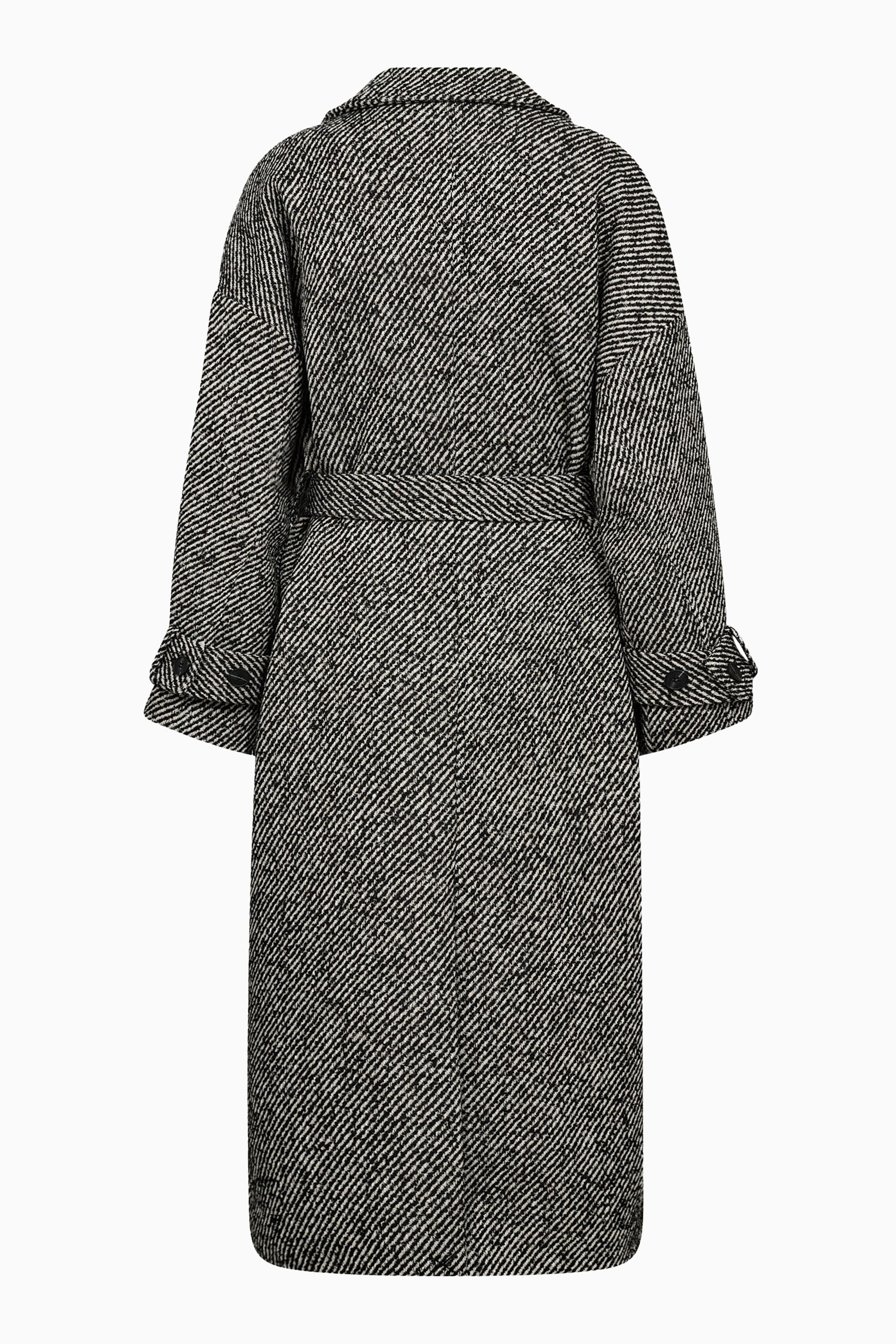 Clara Raglan Coat - Off White / Black