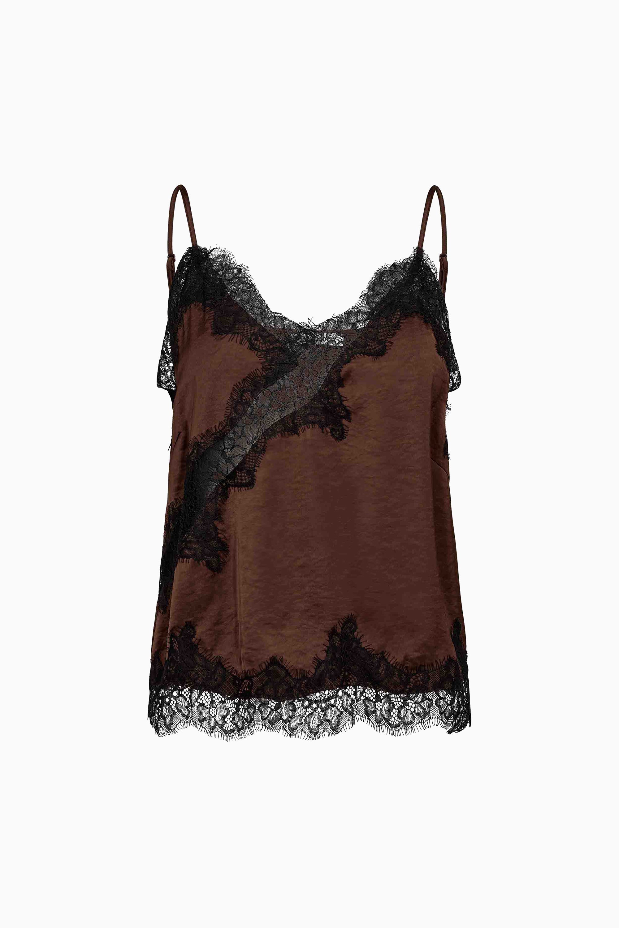 Idun Lace Top - Dark Brown