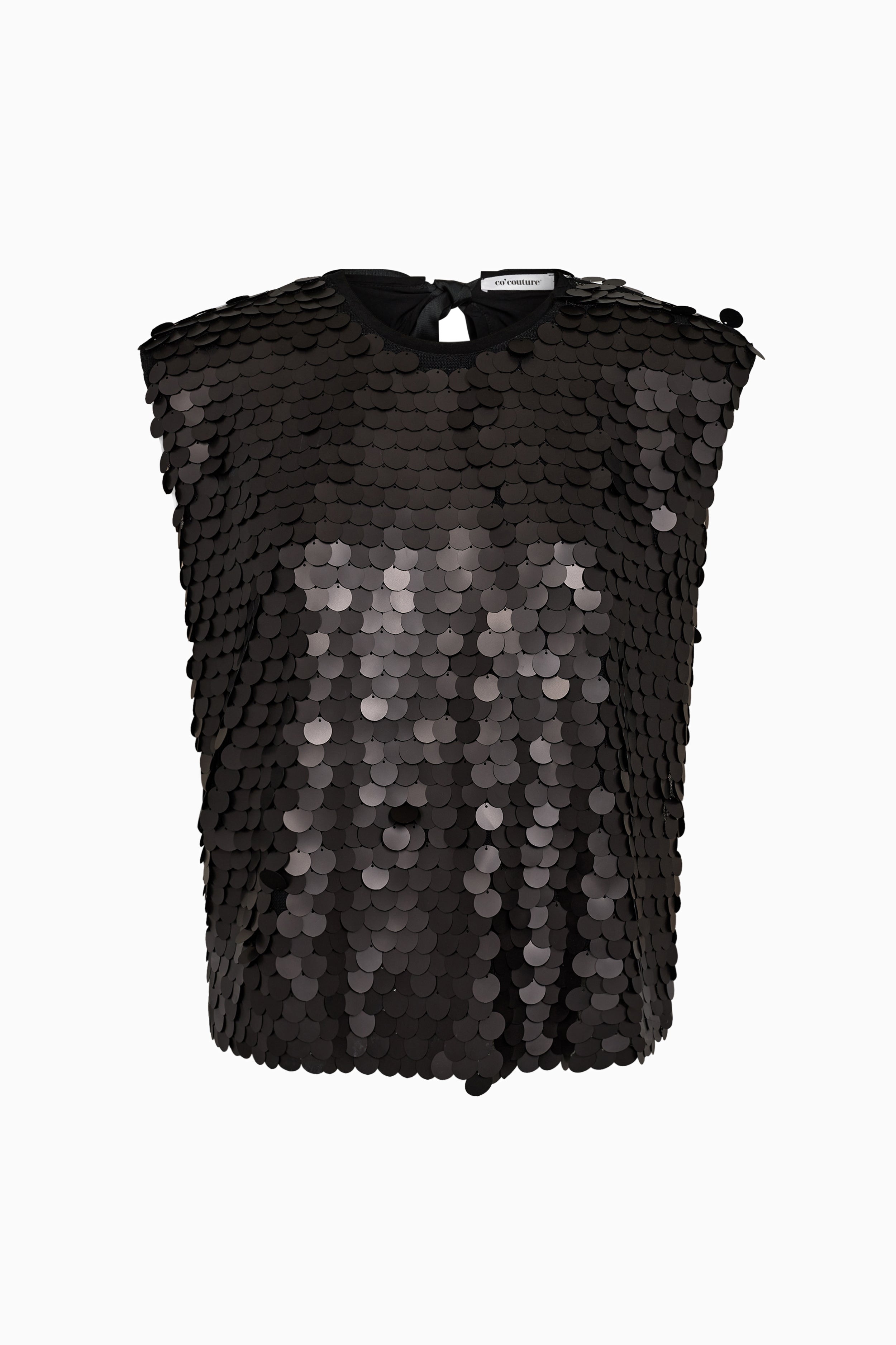 Maxi Sequin Bow Top - Black - RUM Amsterdam