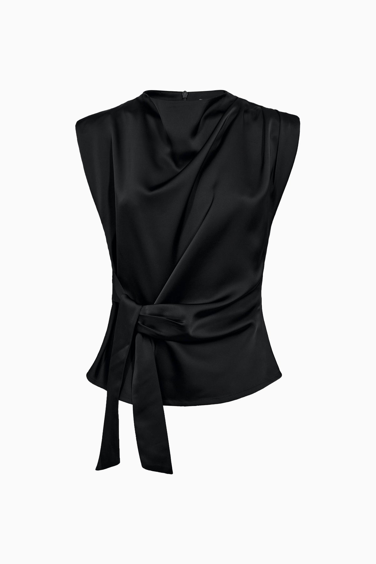 Safira Pleat Top - Black