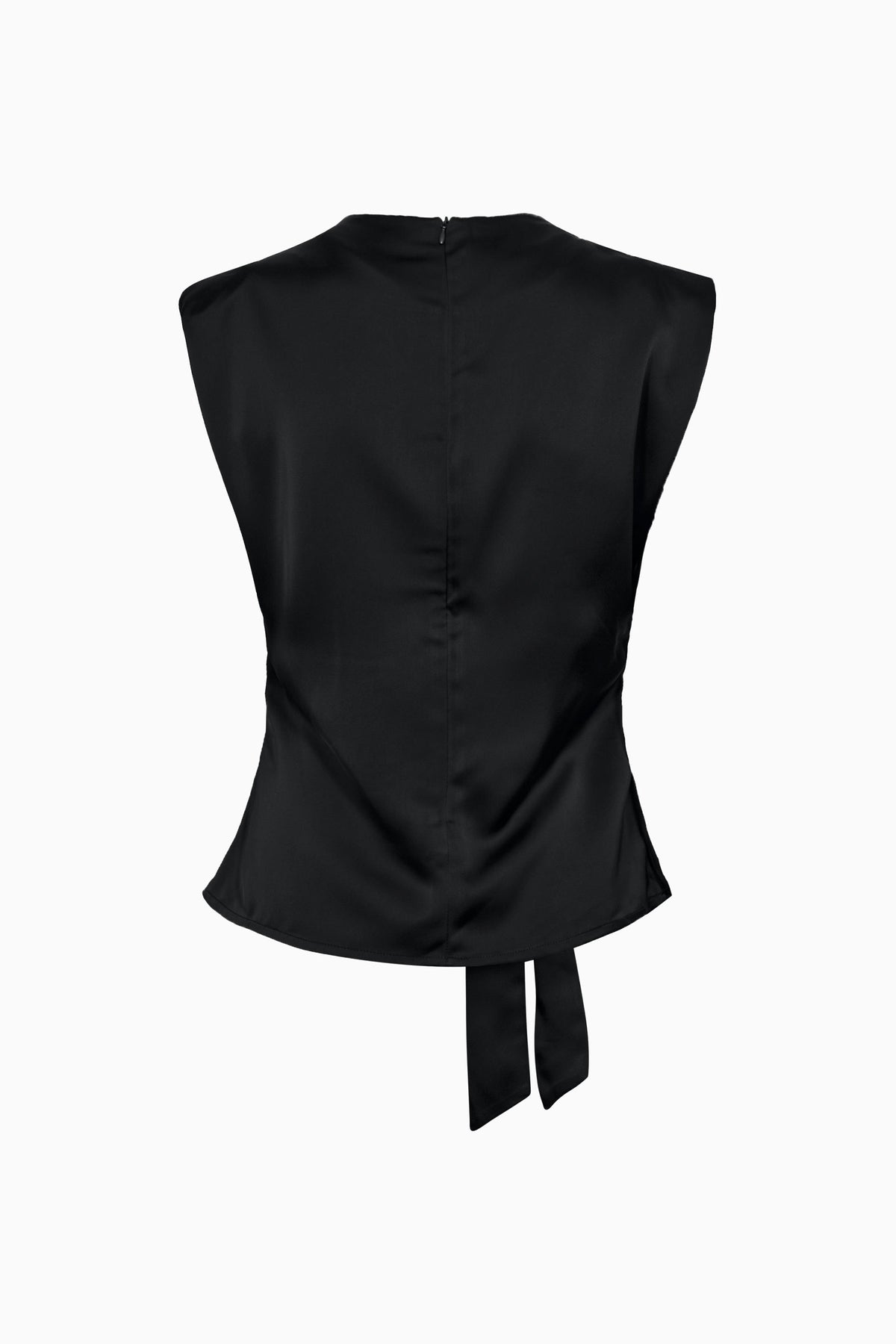 Safira Pleat Top - Black