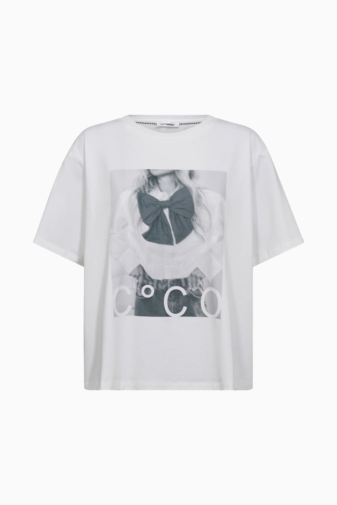 Siara Bow Oversize Tee - White - RUM Amsterdam