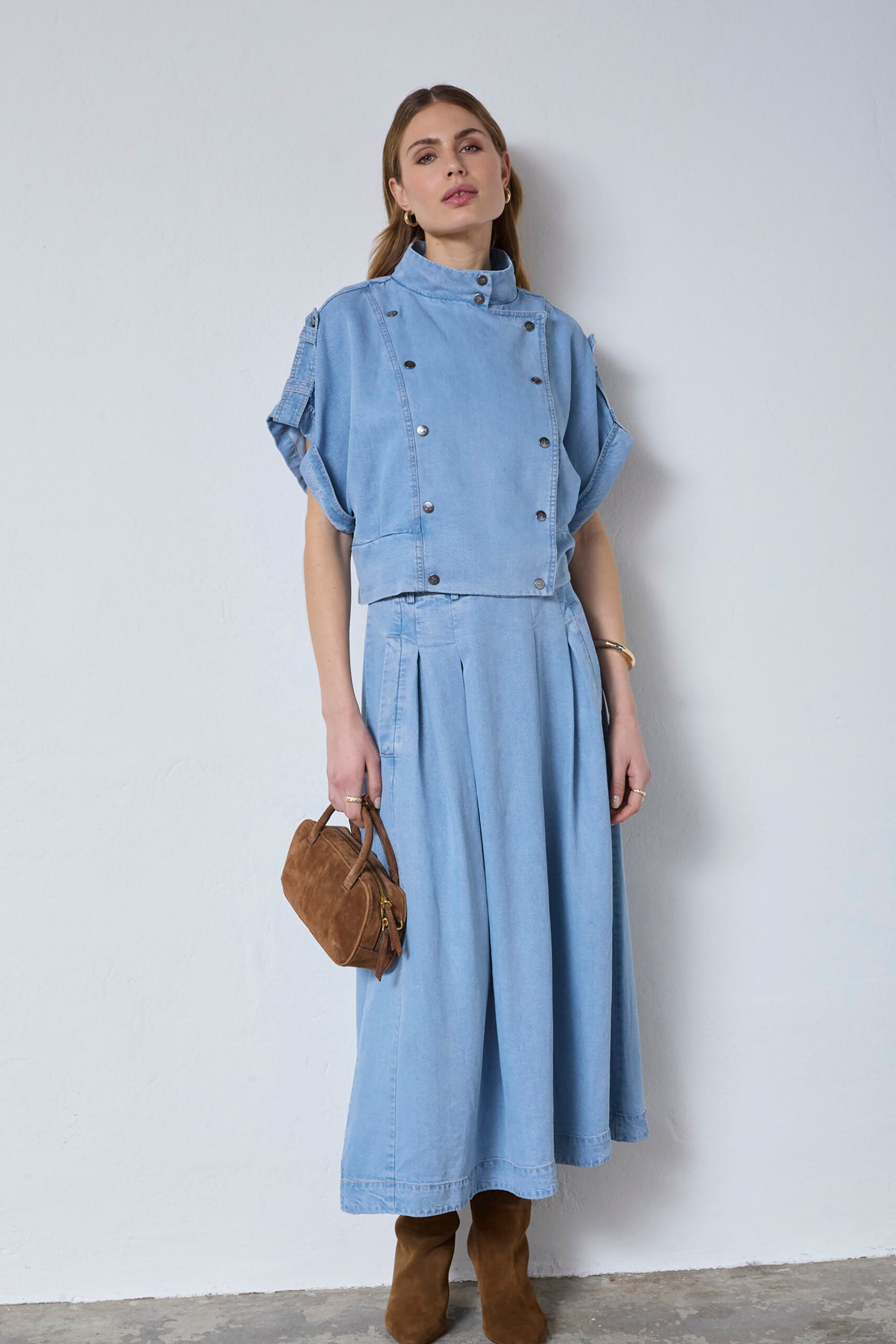 Tilly Vest - Fade Denim