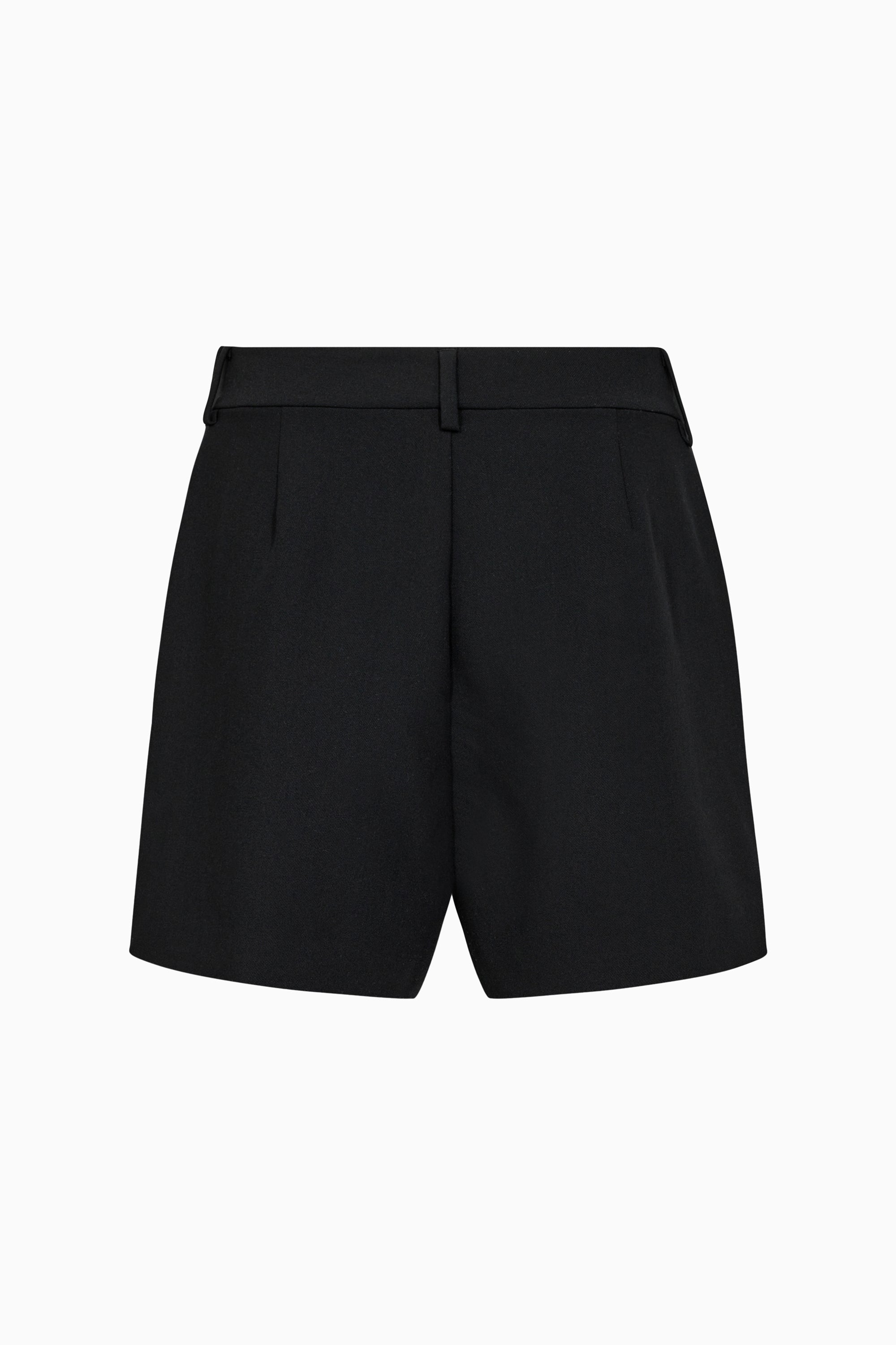 Vola Crop Pleat Shorts - Black