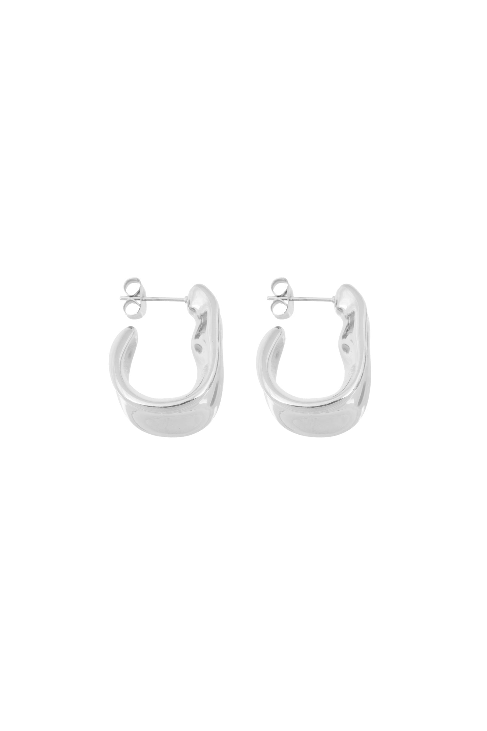 Bandhu Dent Earrings - Silver - RUM Amsterdam