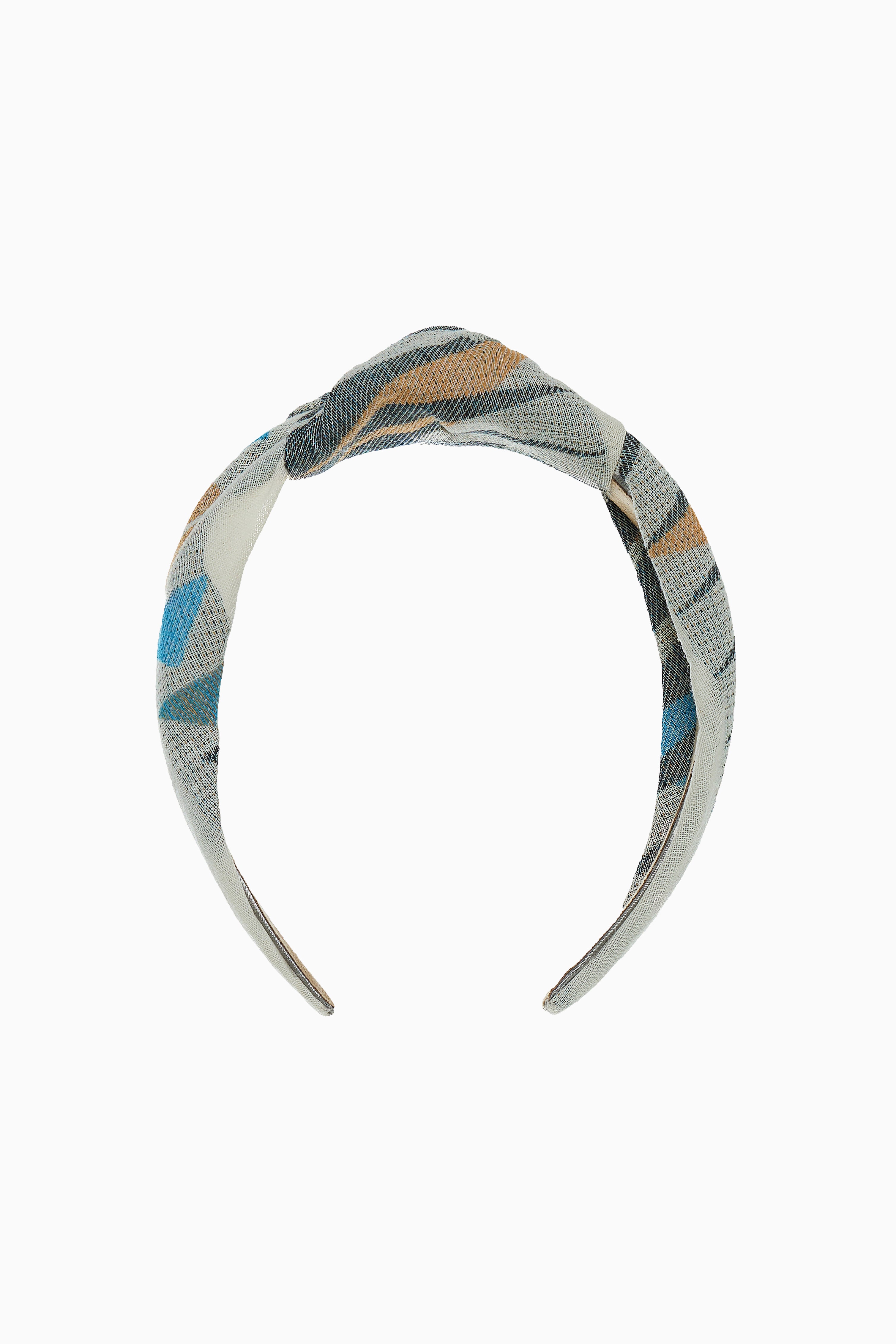 Twist Knot Headband - Blue / Camel - RUM Amsterdam