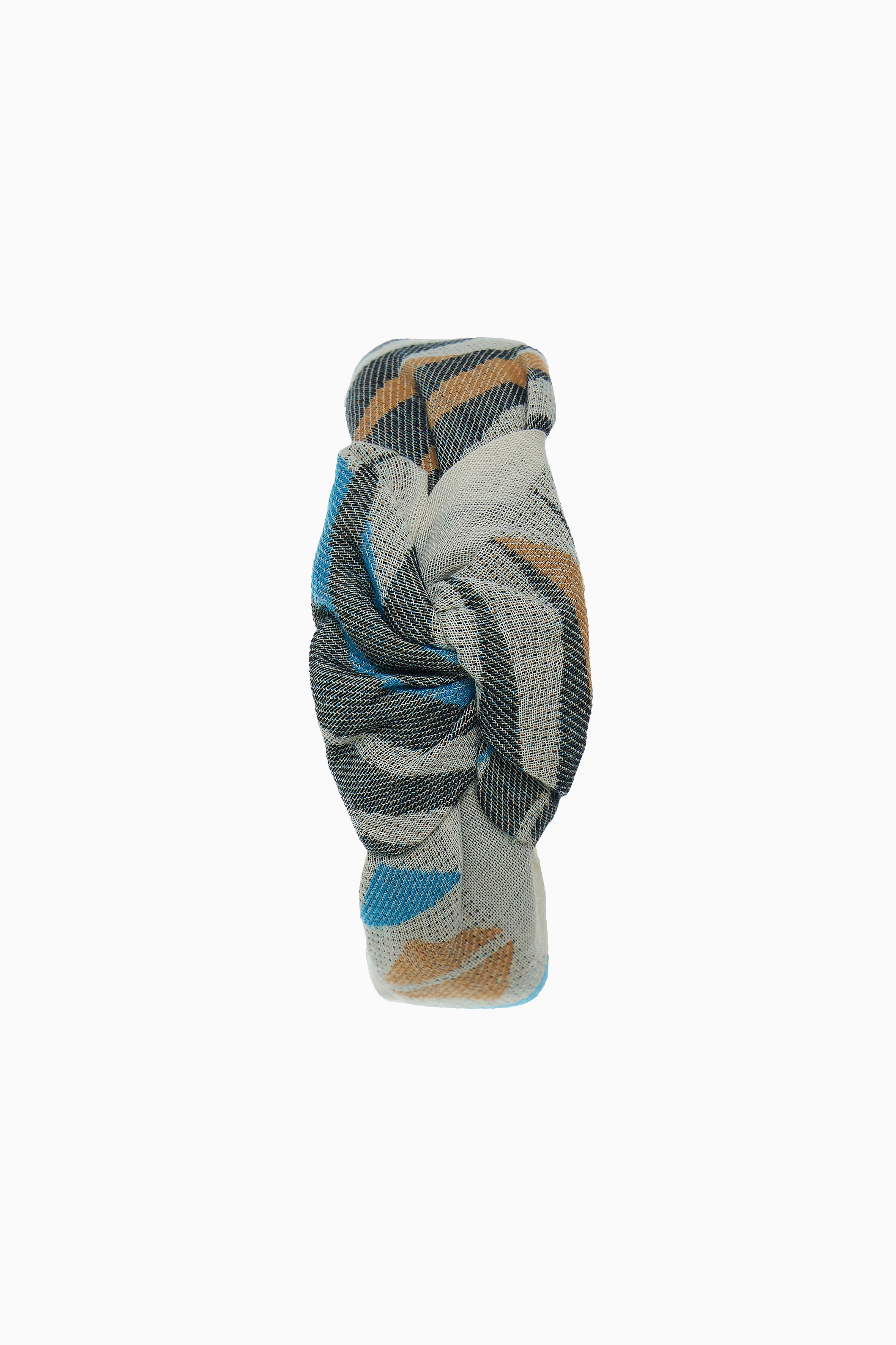 Twist Knot Headband - Blue / Camel - RUM Amsterdam