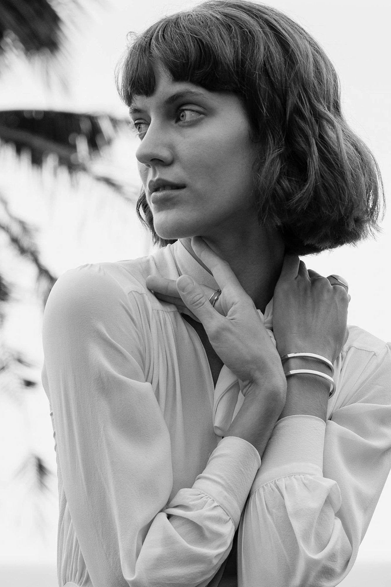 Adorn Double Line Cuff Bracelet - Silver - RUM Amsterdam