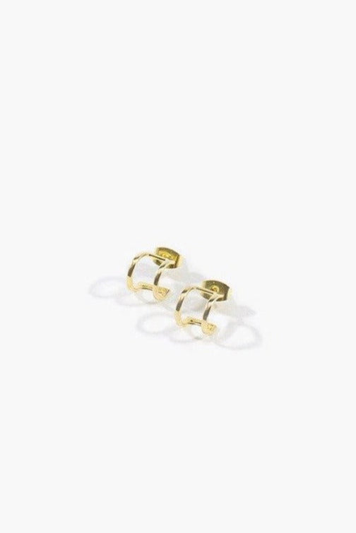 Adorn Double Line Earrings - Gold - RUM Amsterdam