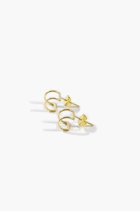 Adorn Double Line Earrings - Gold - RUM Amsterdam