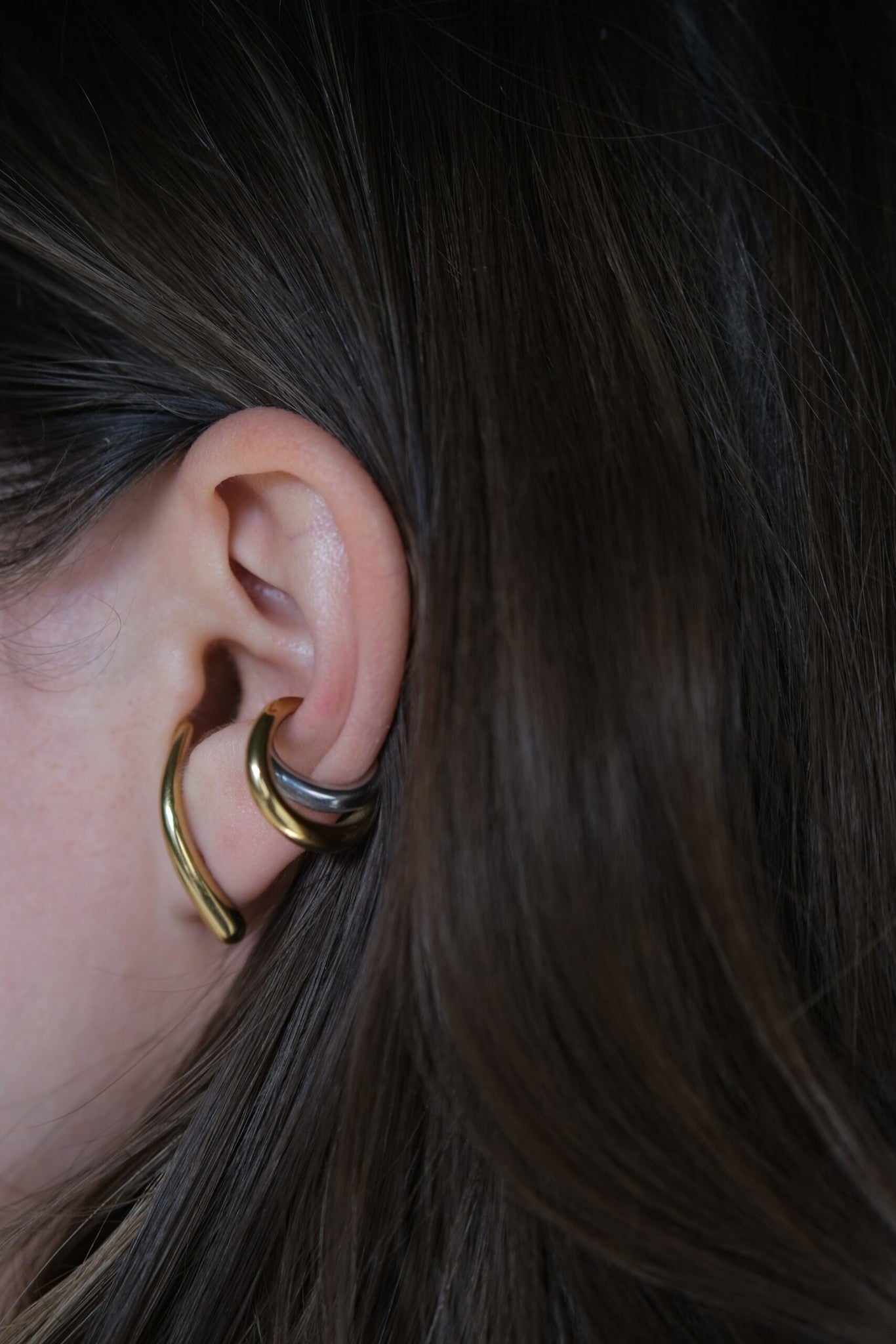 Bandhu Twotone Ear Cuff - Gold / Silver - RUM Amsterdam