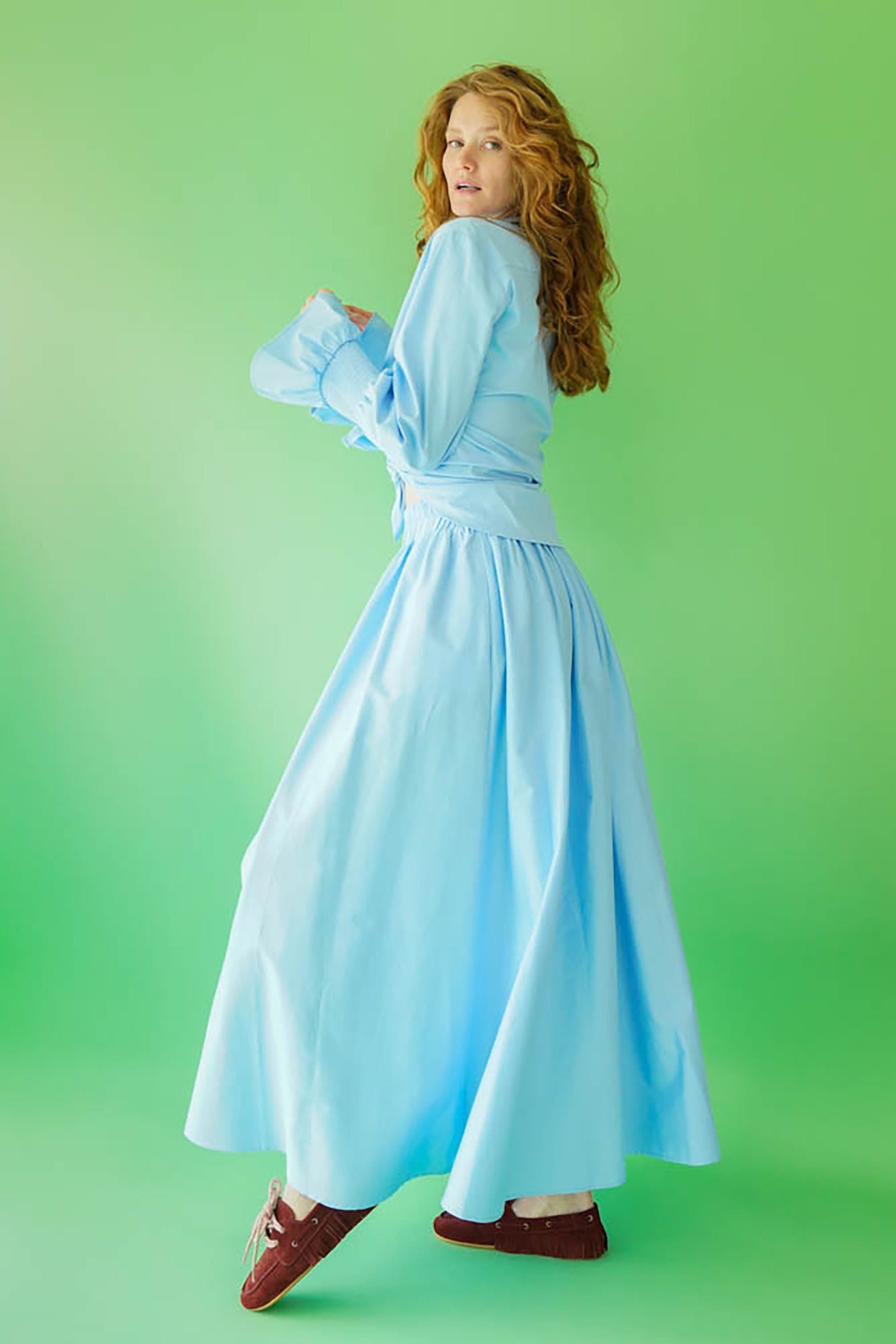 Aylin Skirt - Light Denim Blue