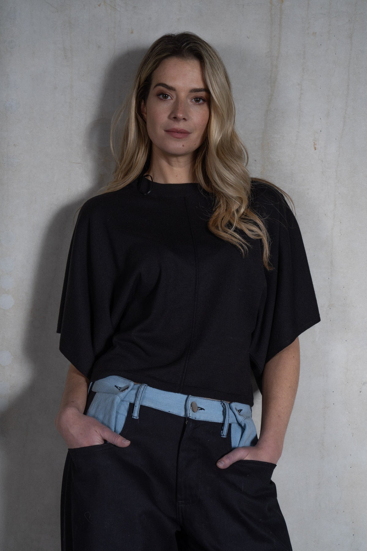 Griffith Denim Trouser - Black Denim / Washed Denim Top - RUM Amsterdam