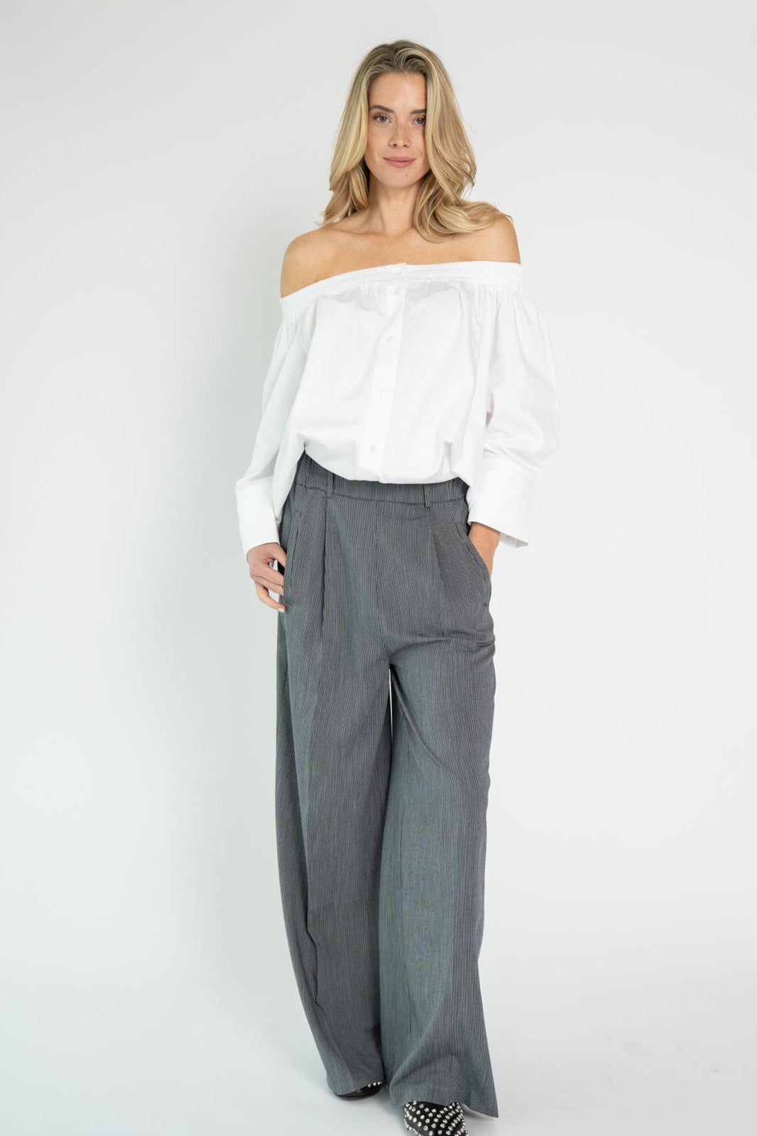 Jildau Trouser - Blue Stripe Denim - RUM Amsterdam
