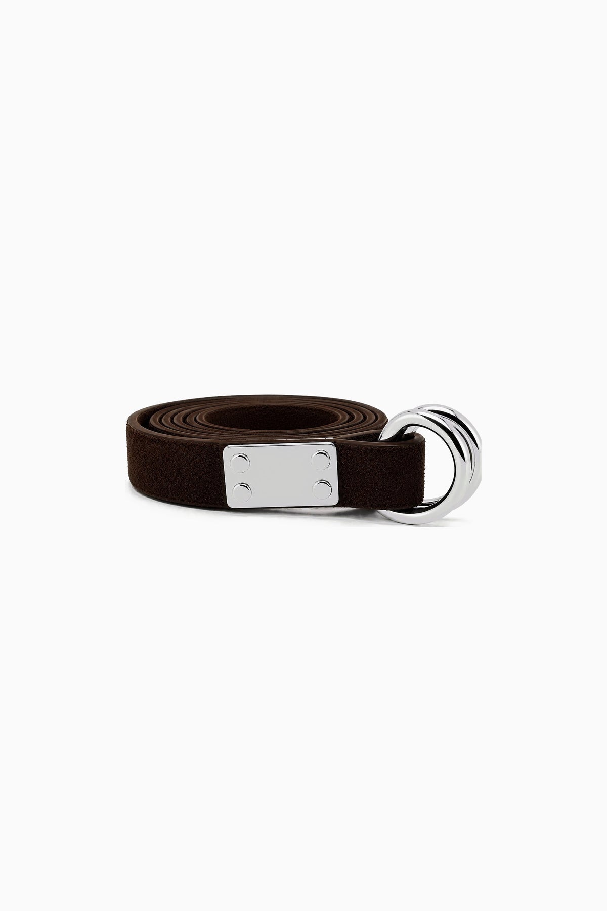 Maike Belt - Dark Brown Suede Silver
