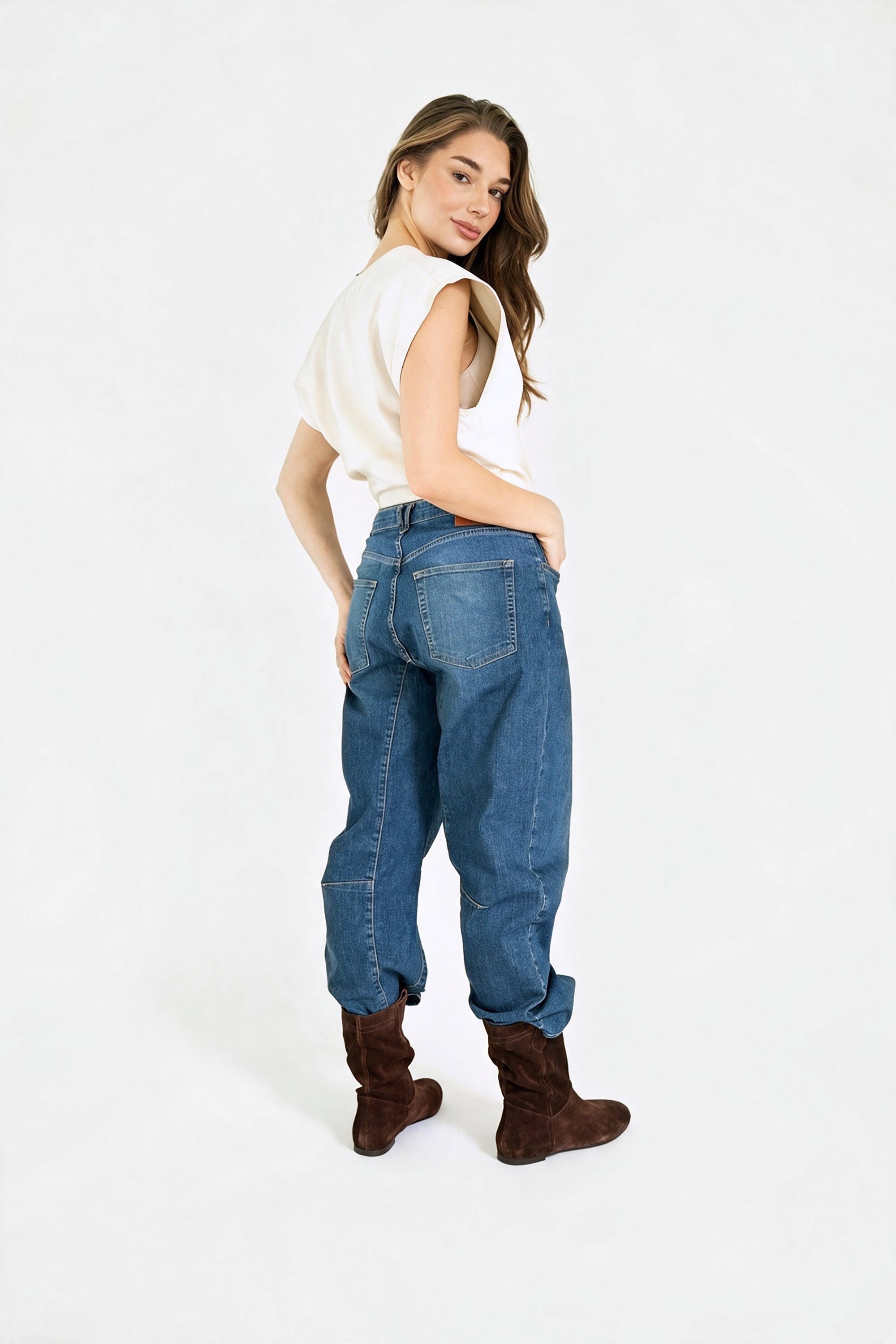 Pfeiffer Denim Top - Beige