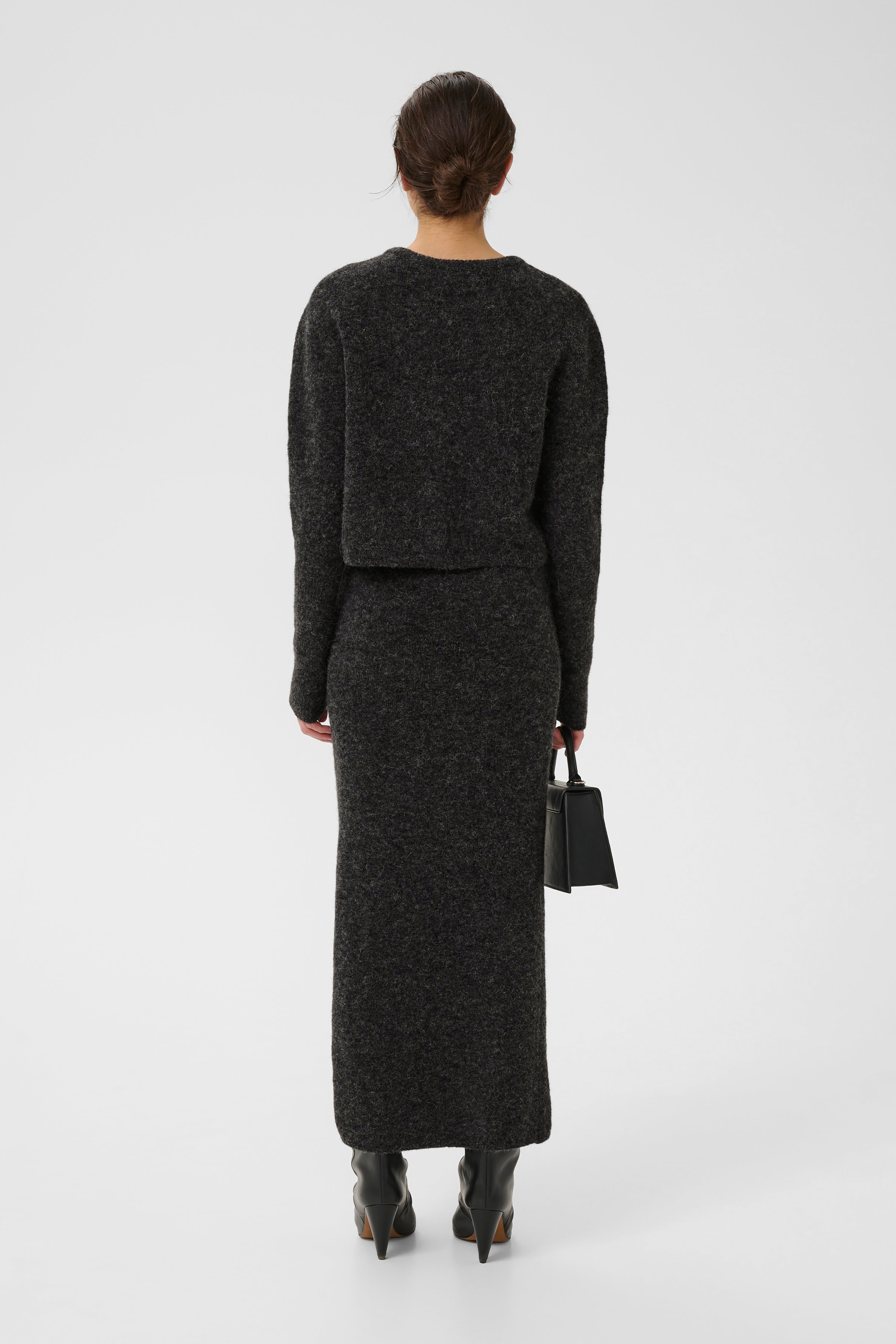 Alpha Twin Set Dress - Charcoal Melange