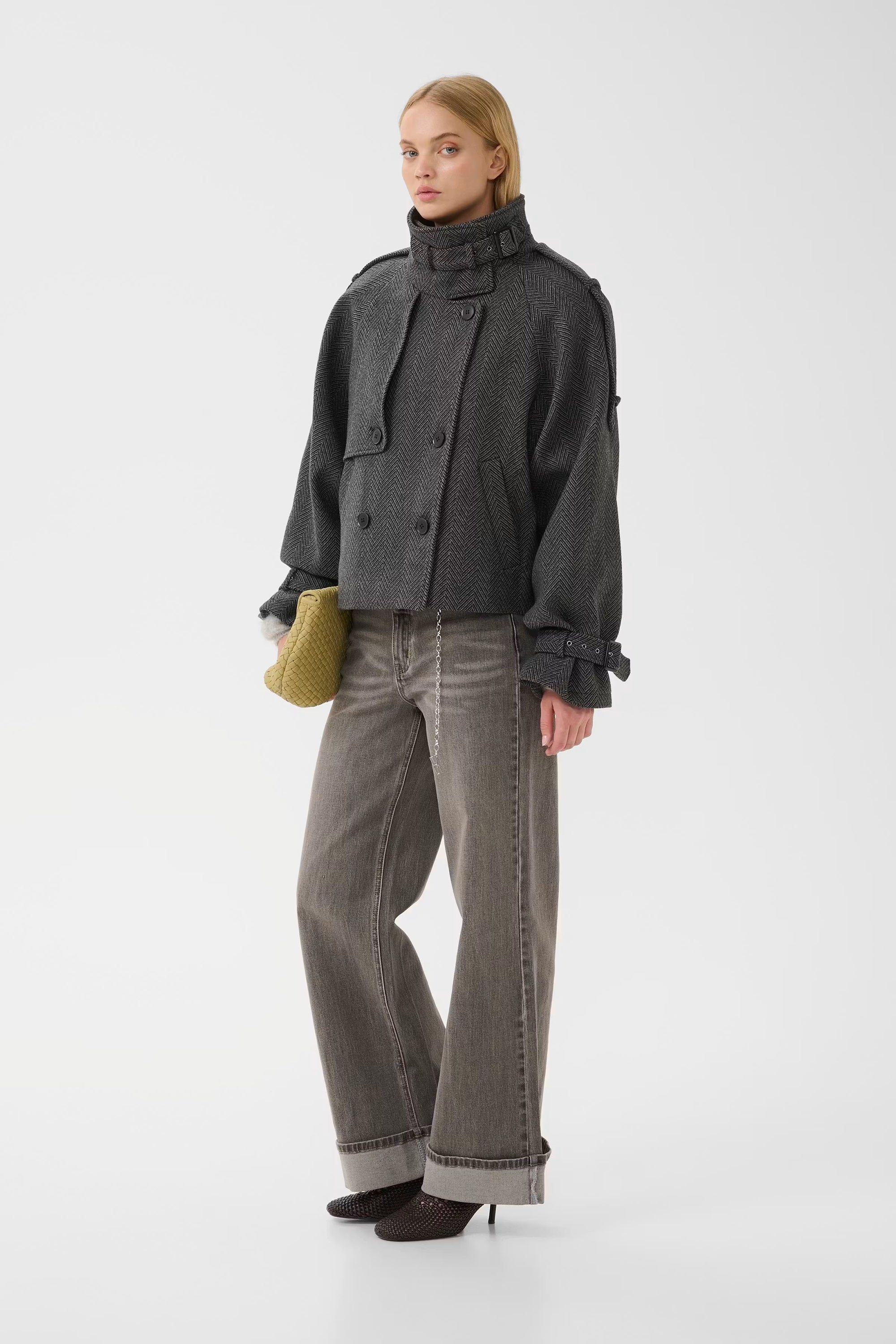 Avic Jacket - Herringbone Black