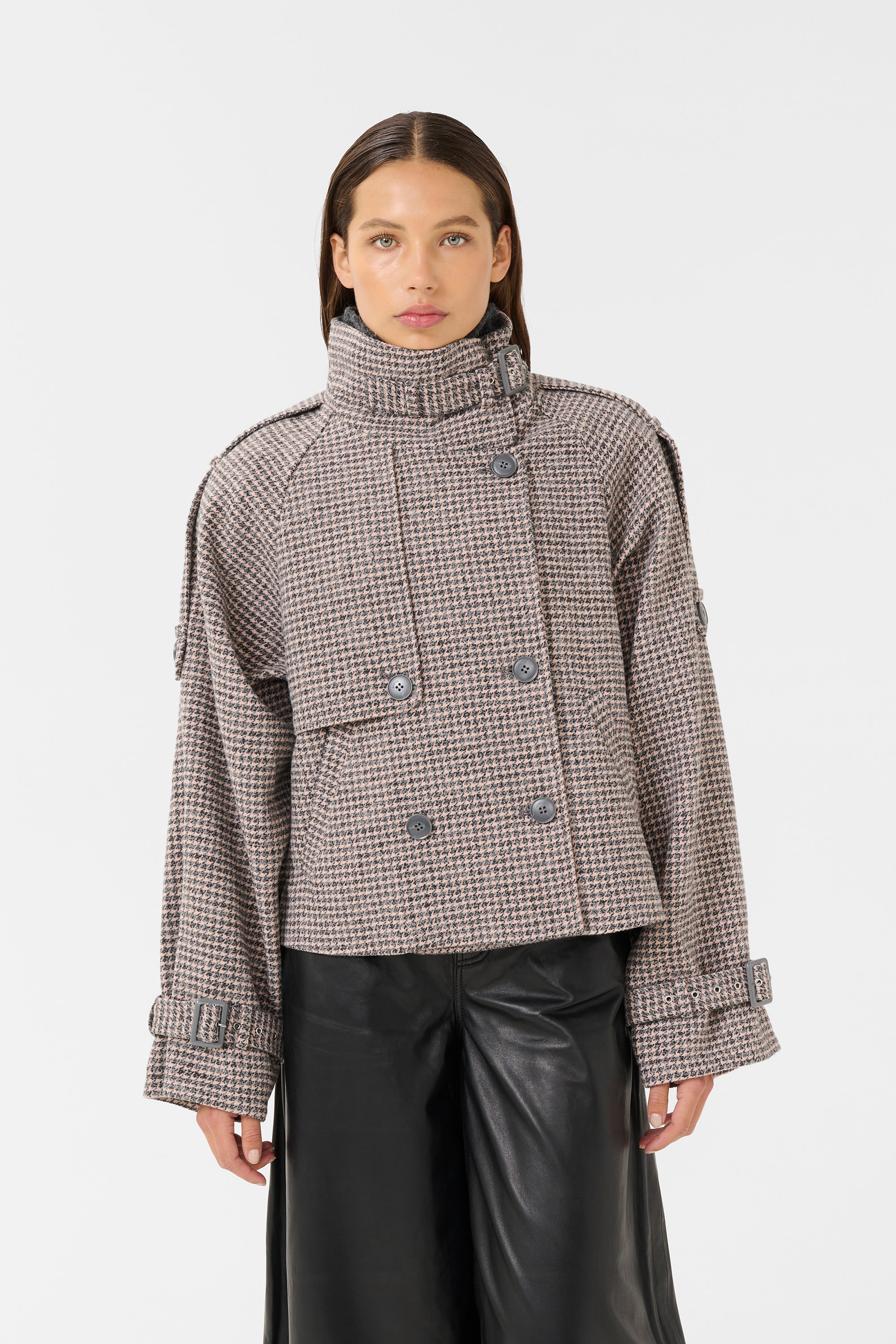Avic Jacket - Rose Dust / Grey Houndstooth