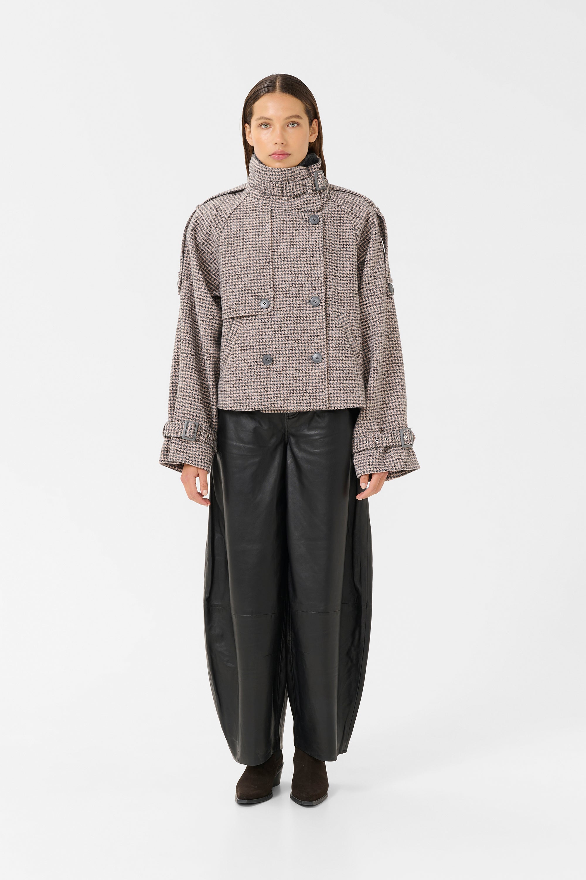 Avic Jacket - Rose Dust / Grey Houndstooth