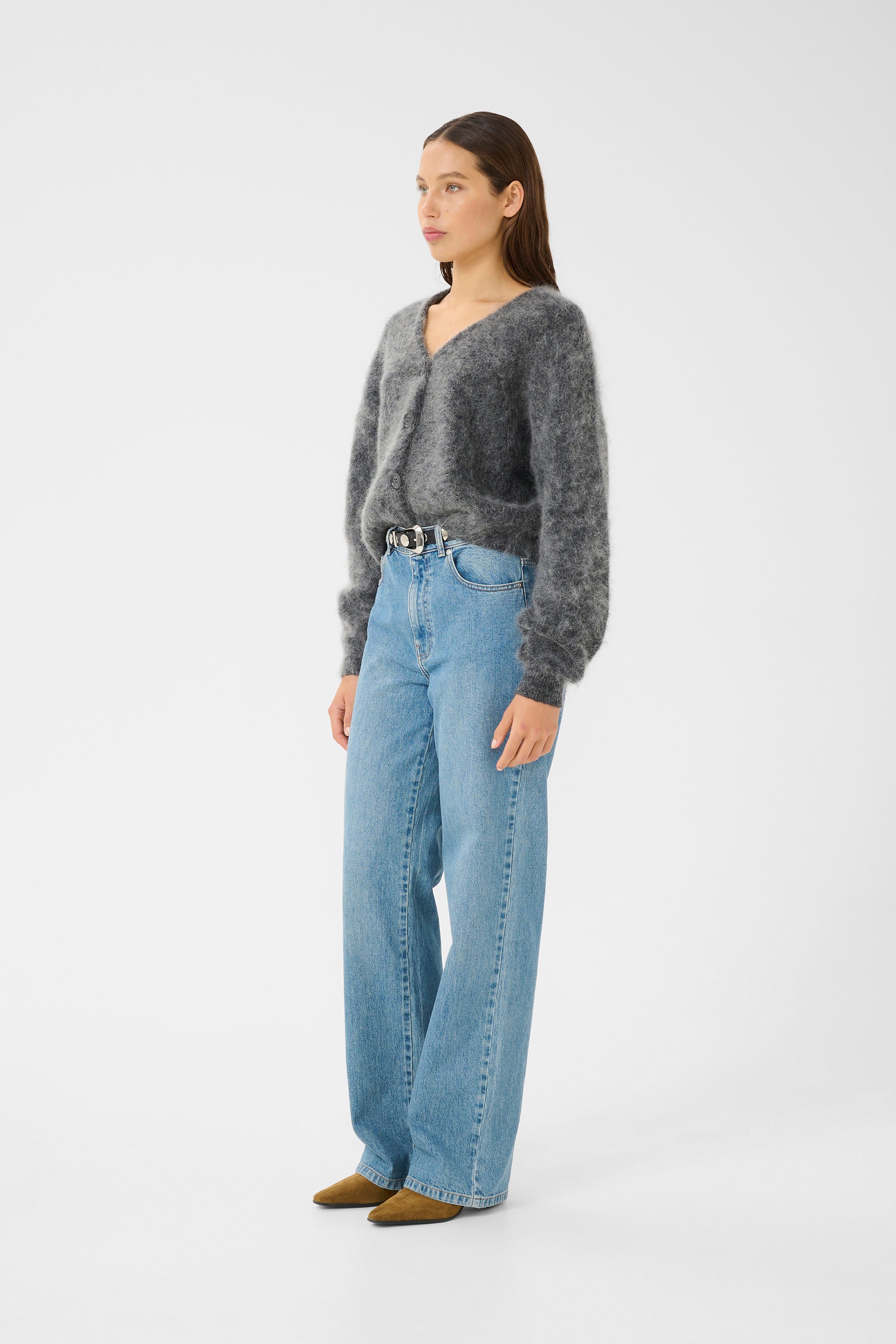 Debbie Cardigan - Charcoal Melange