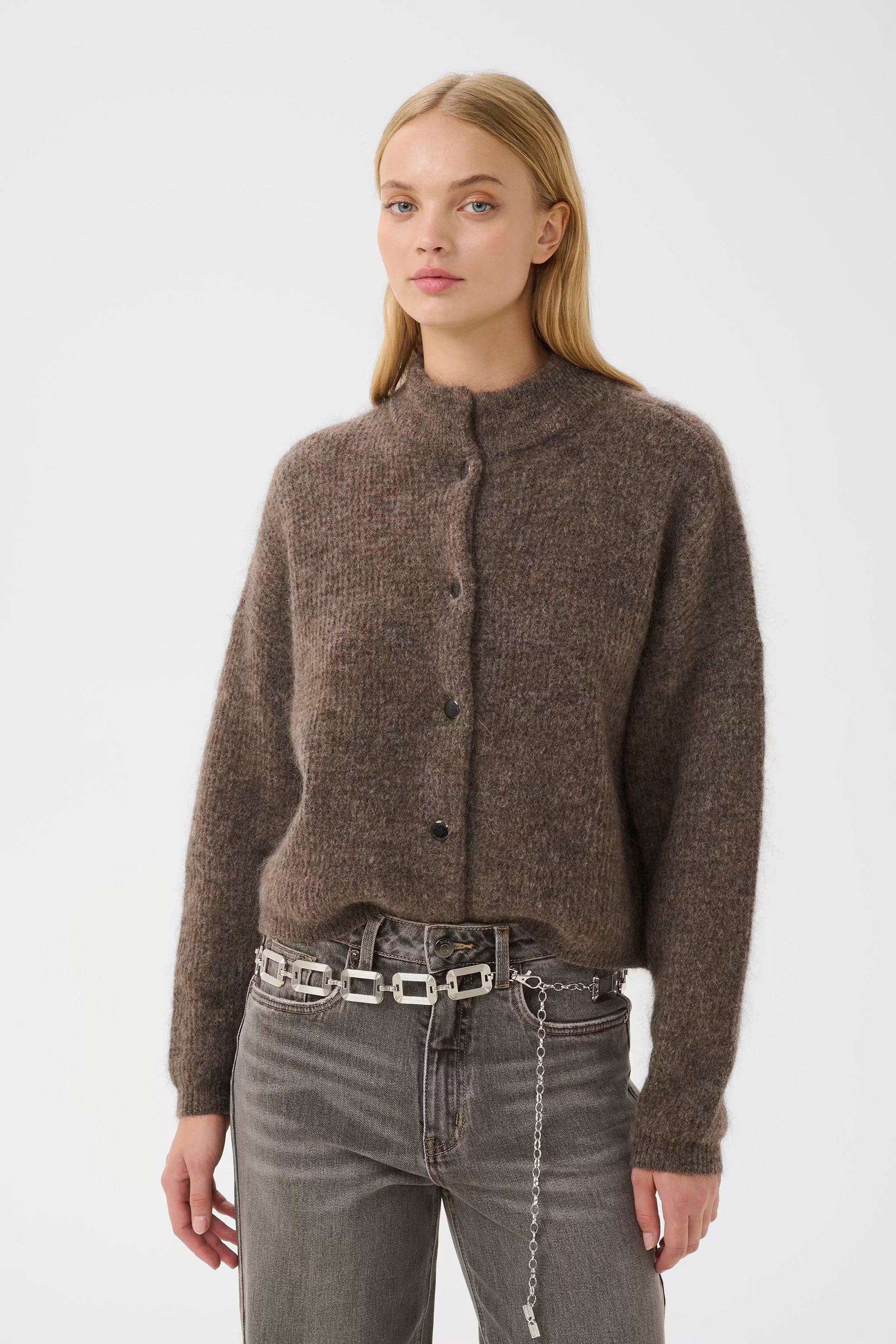 Debbie Cardigan - Chestnut Melange