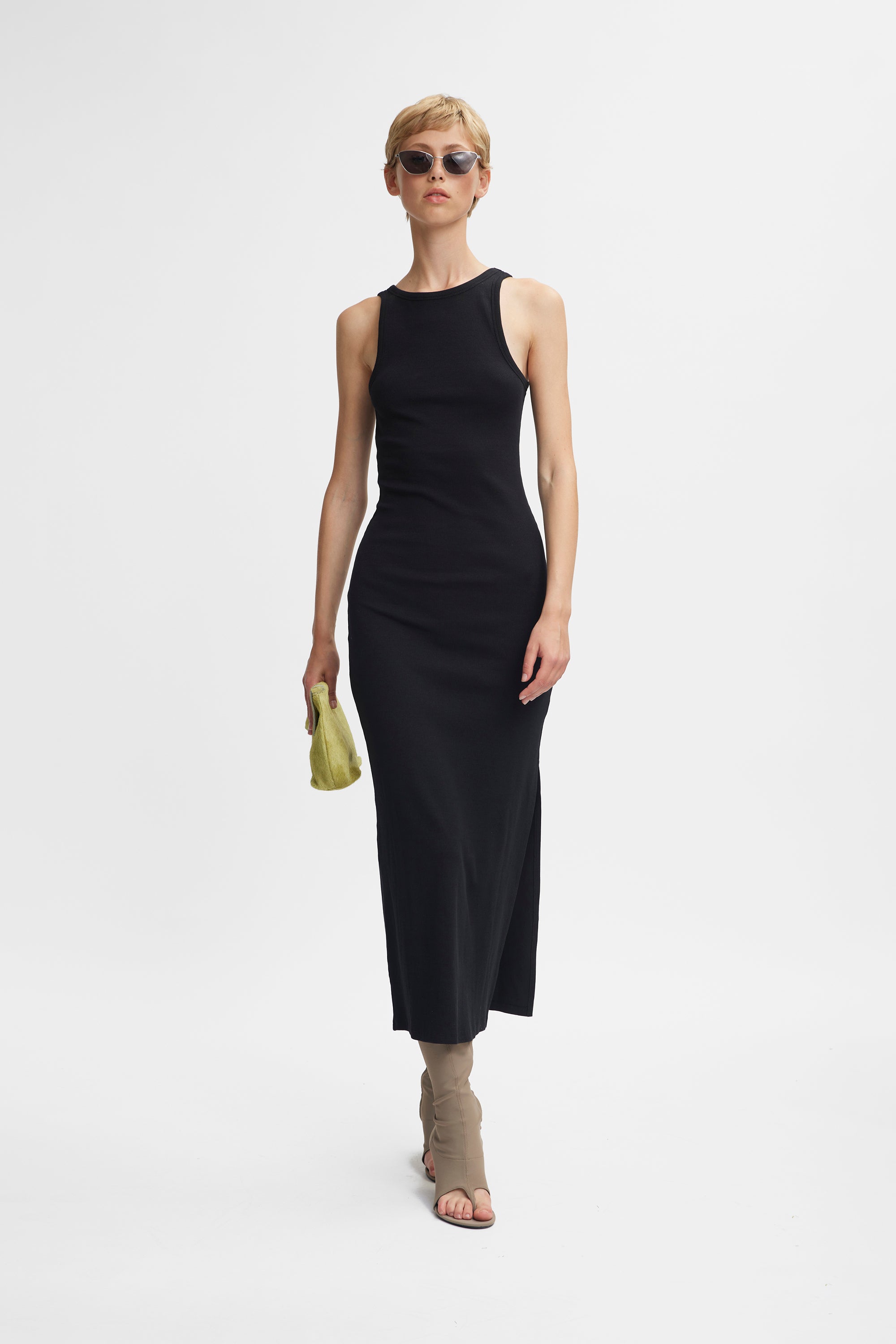 Drew SL Reversible Long Dress - Black - RUM Amsterdam