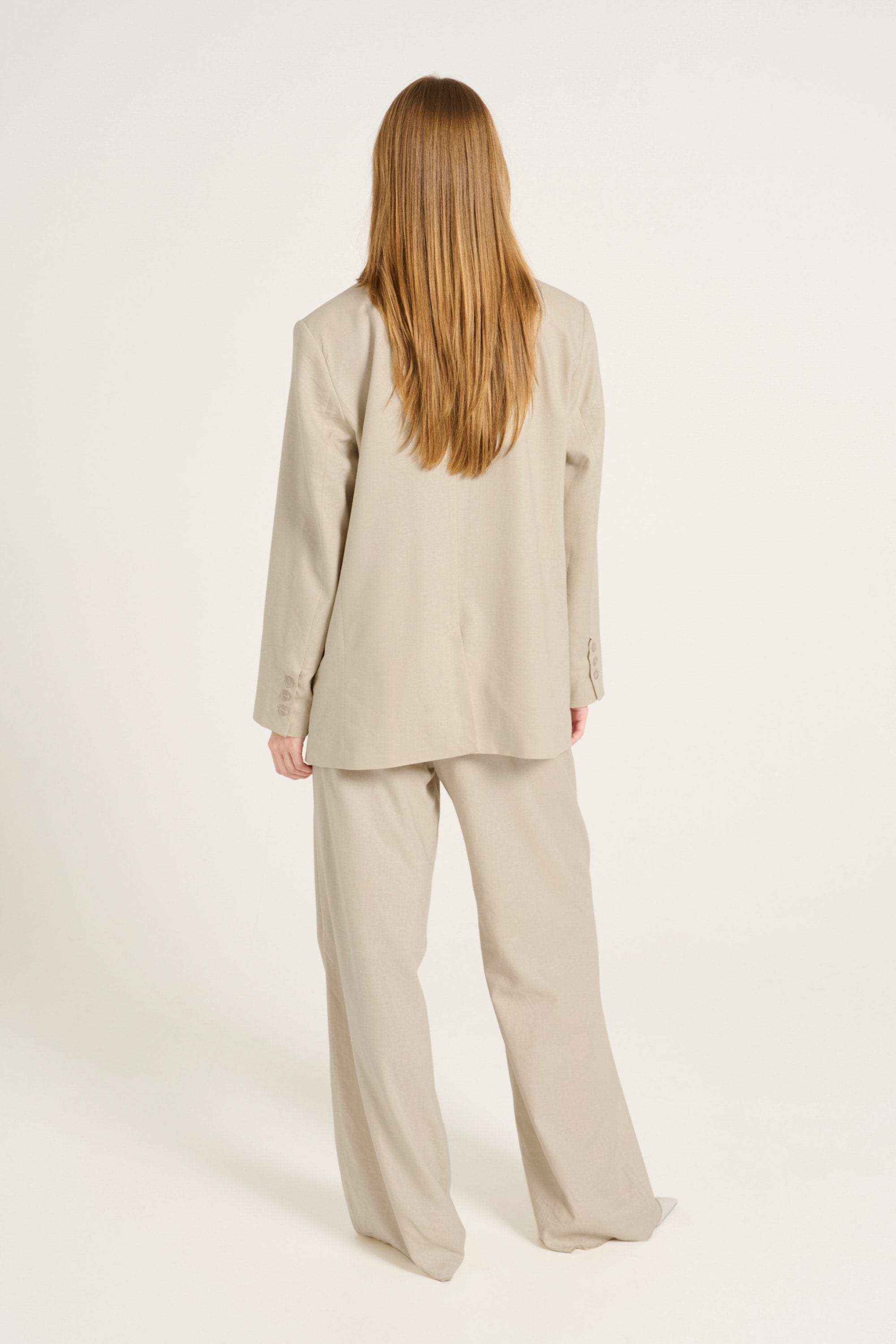 Elarah Linen Blazer - Ancient Scroll