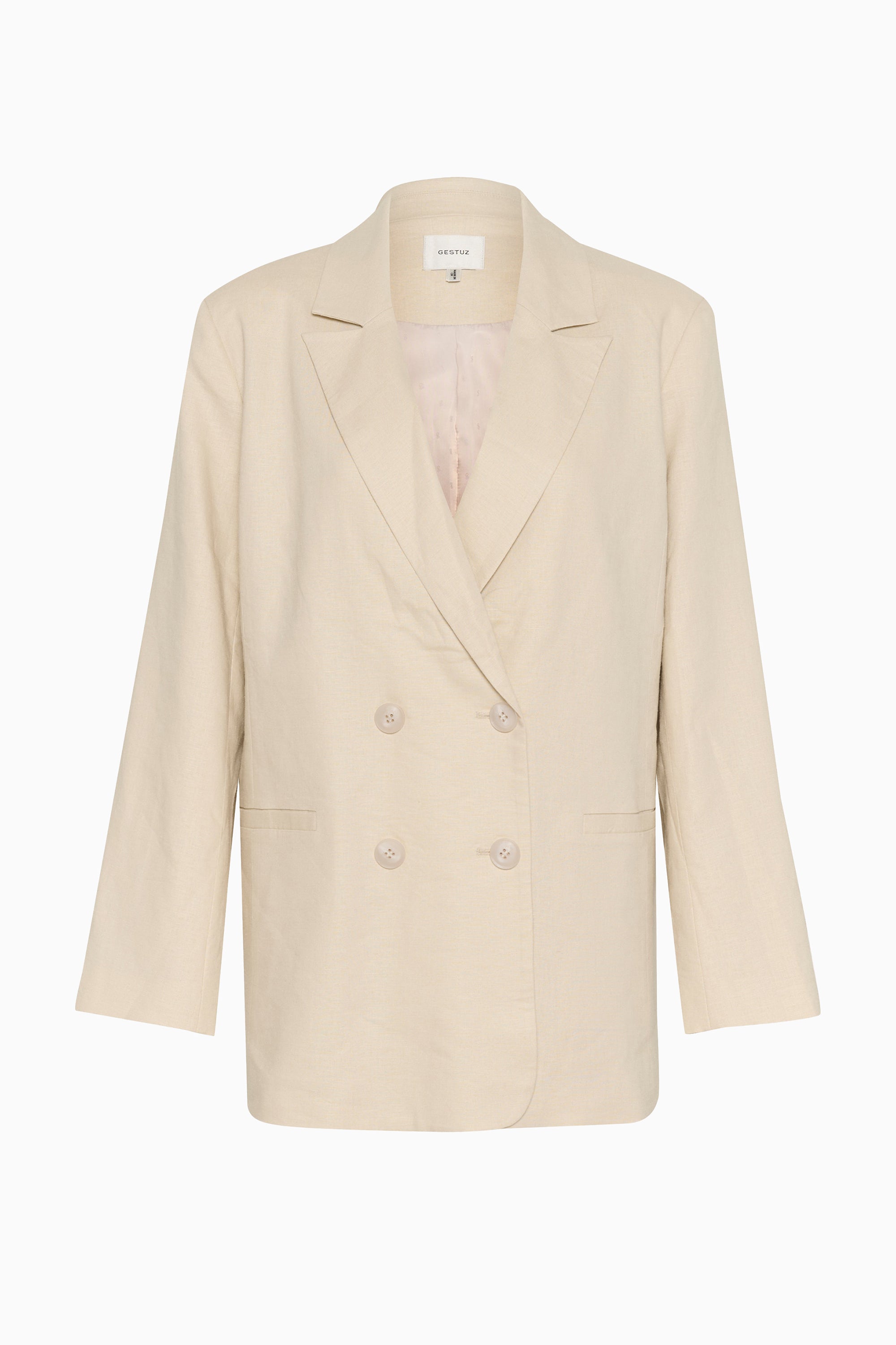 Elarah Linen Blazer - Ancient Scroll