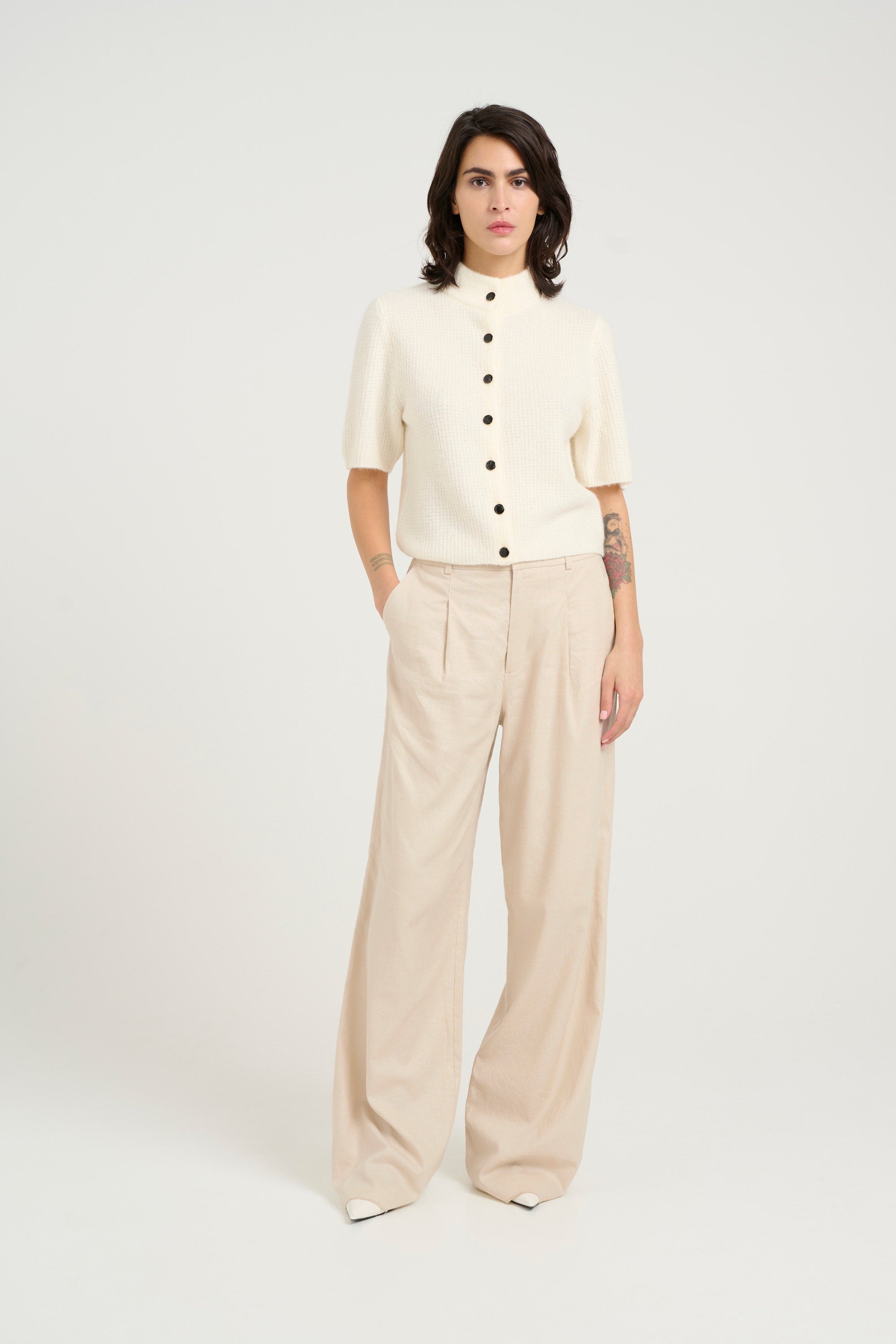 Elarah Linen HW Pants - Ancient Scroll - RUM Amsterdam