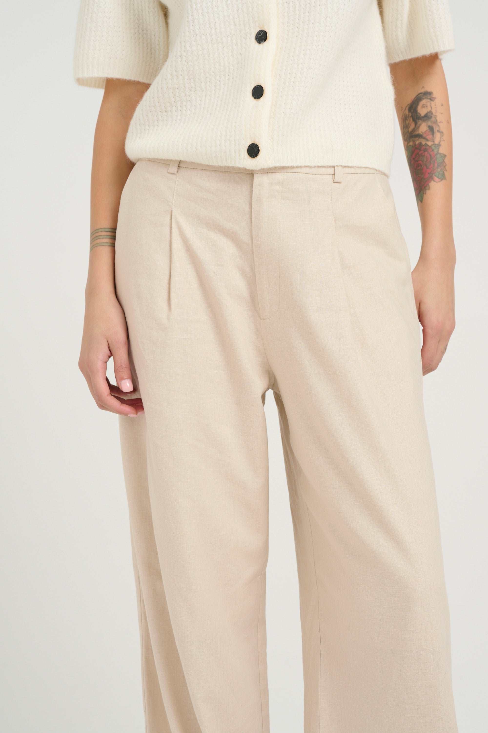 Elarah Linen HW Pants - Ancient Scroll - RUM Amsterdam