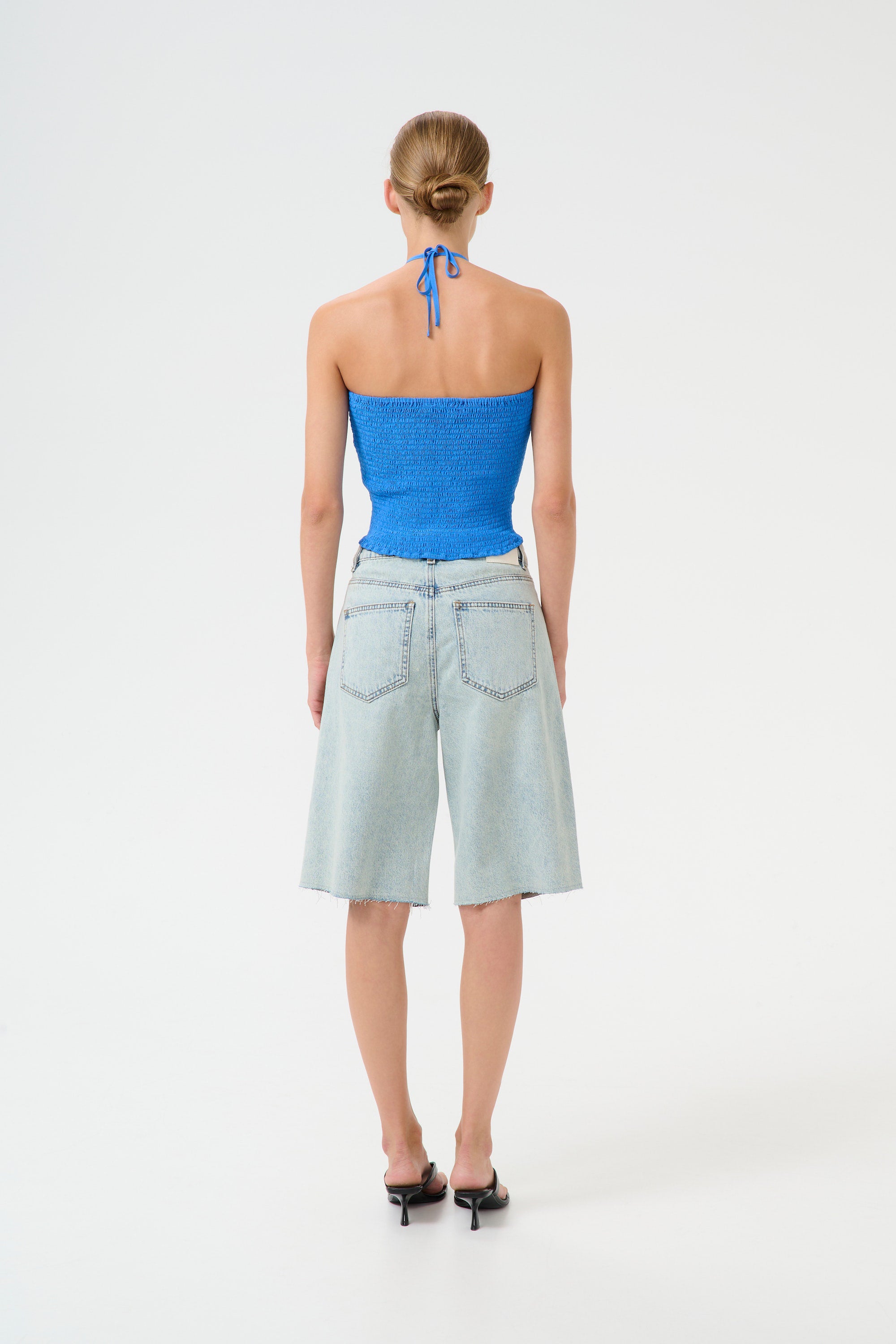 Asher HW Long Shorts - Mid Acid Wash