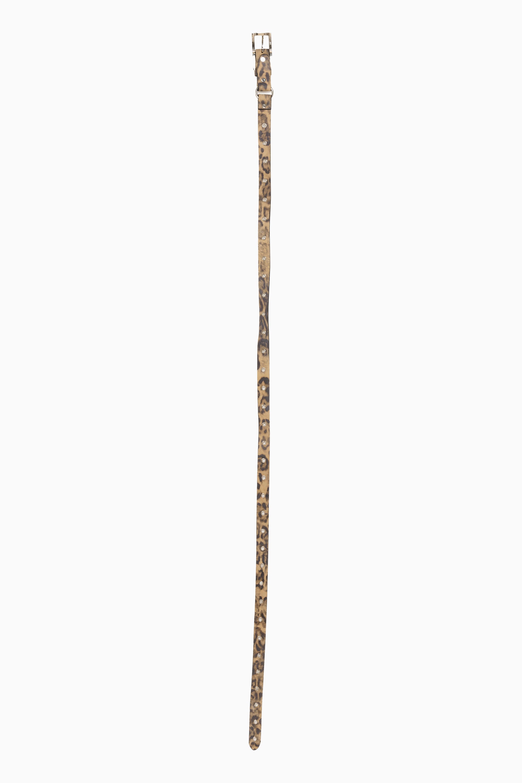 Lety P Eyelet Belt - Leopard Print Leather