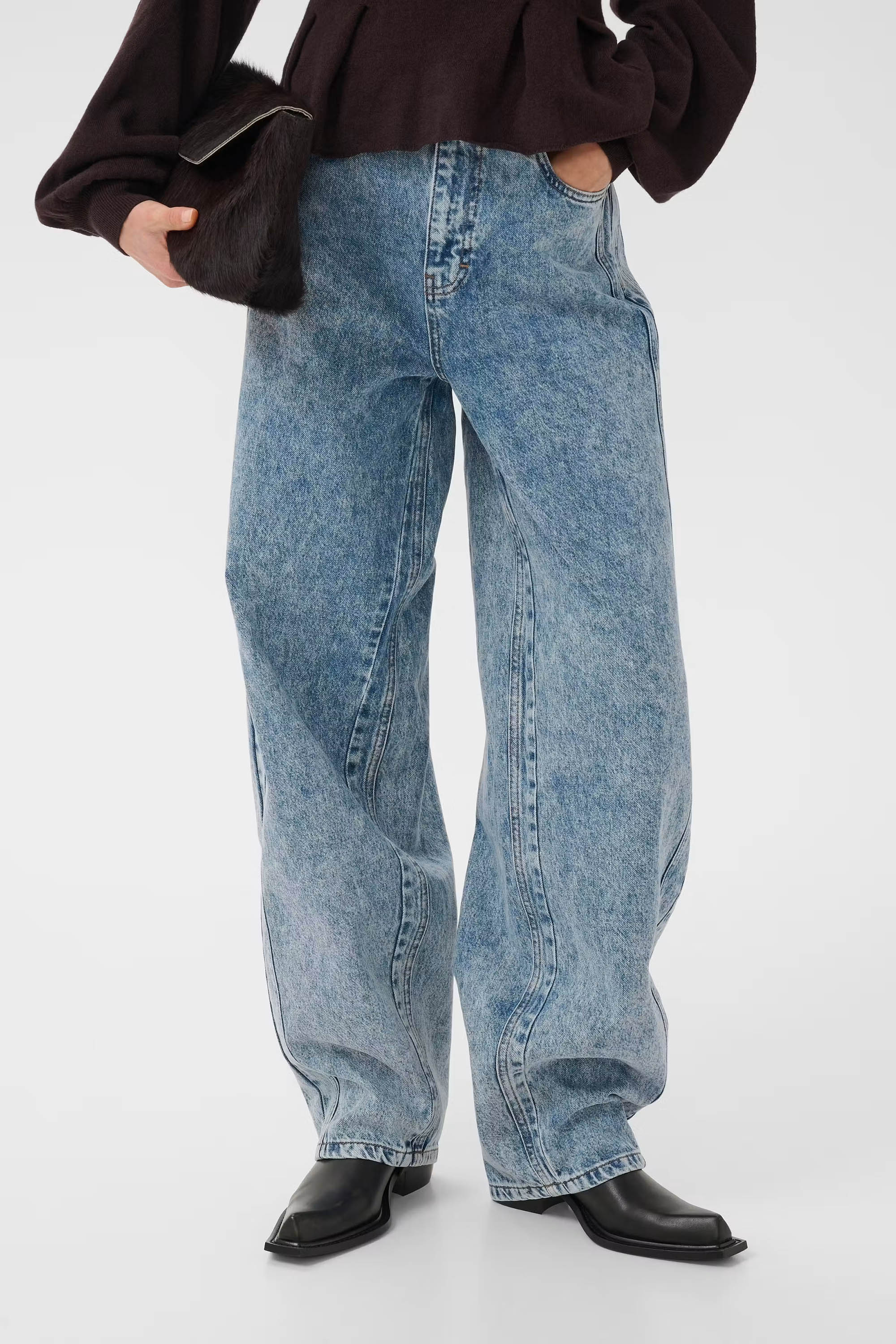 Mawi Balloon Jeans - Light Blue Acid Wash