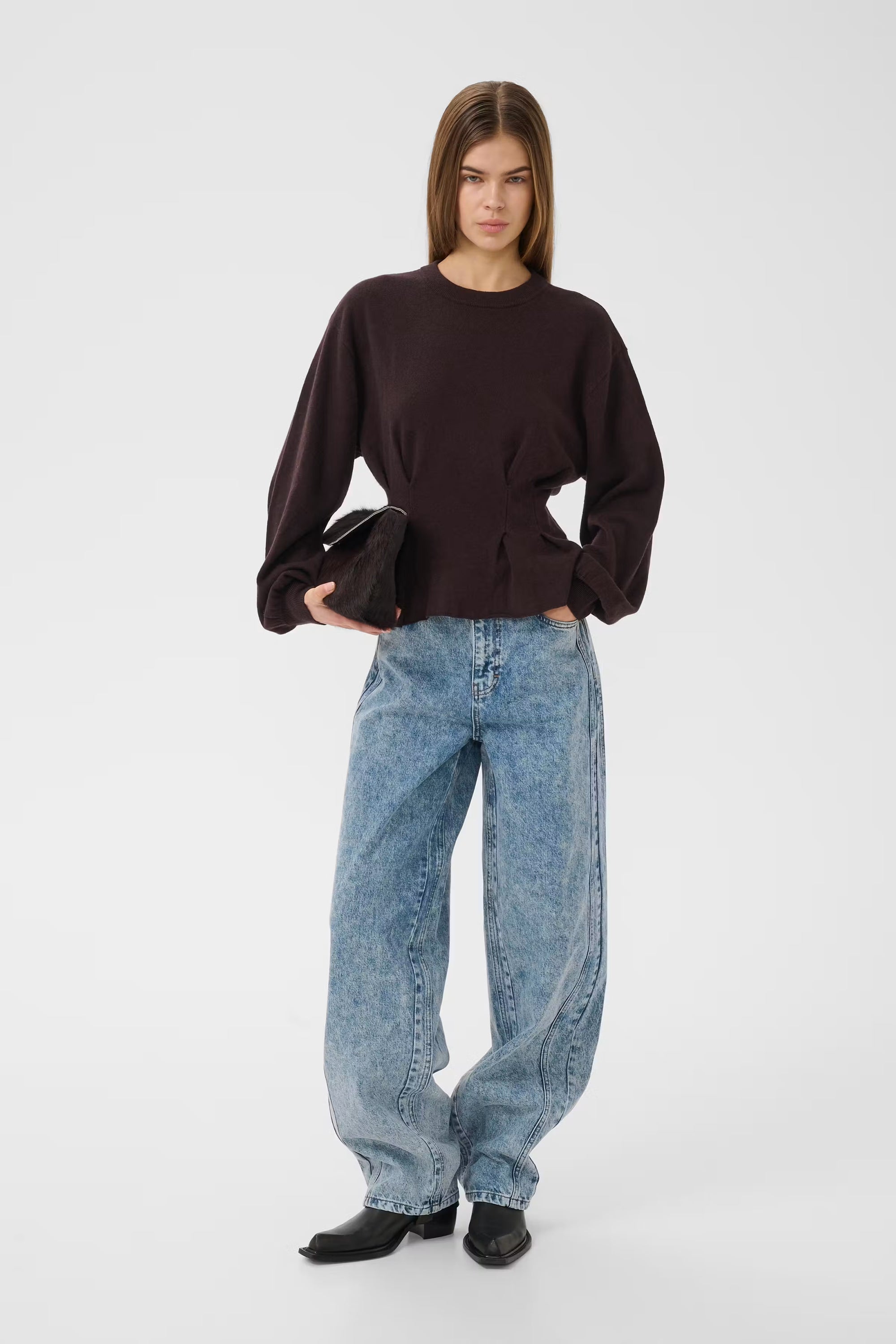 Mawi Balloon Jeans - Light Blue Acid Wash
