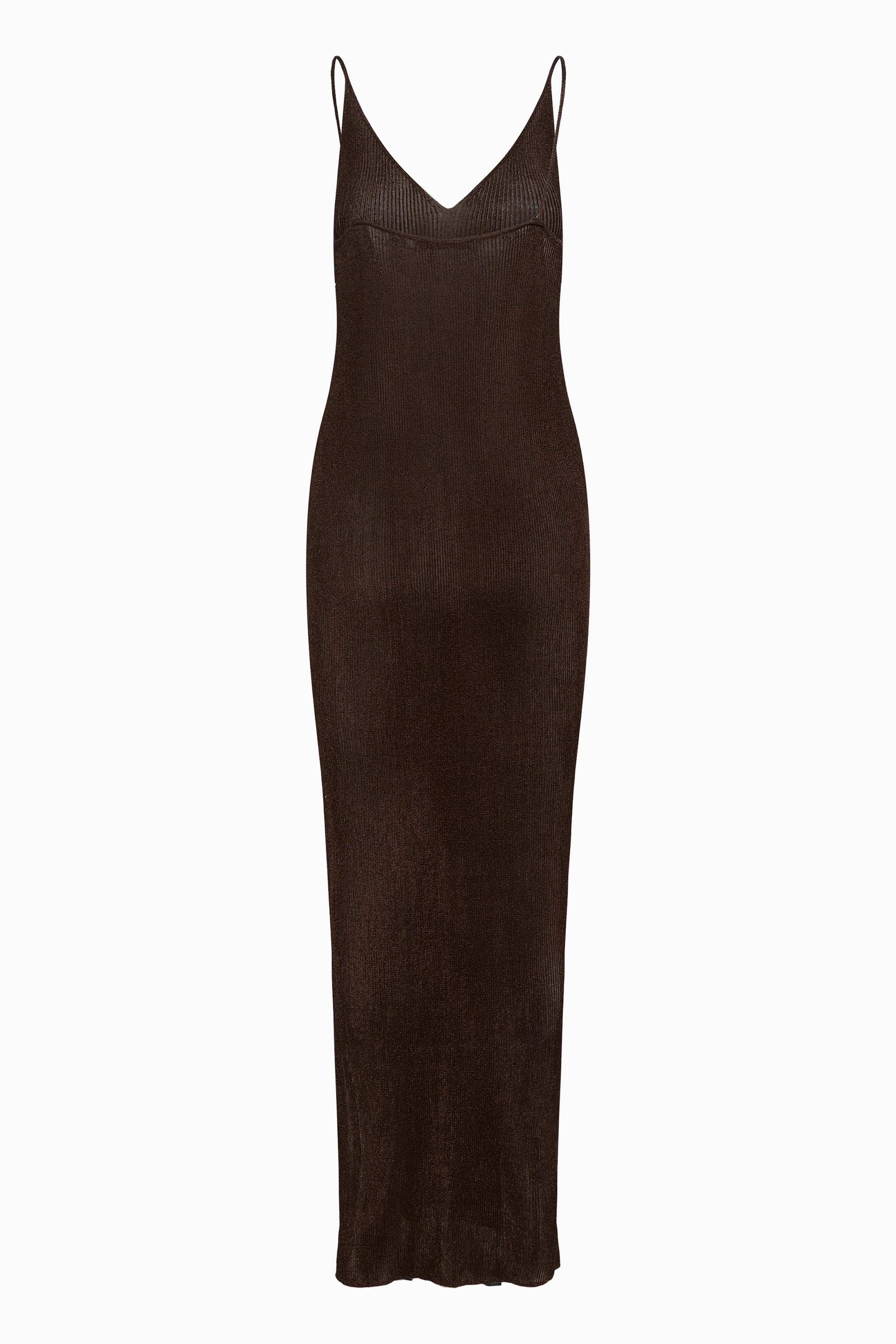 Silvi Singlet Dress - Deep Brown Metallic