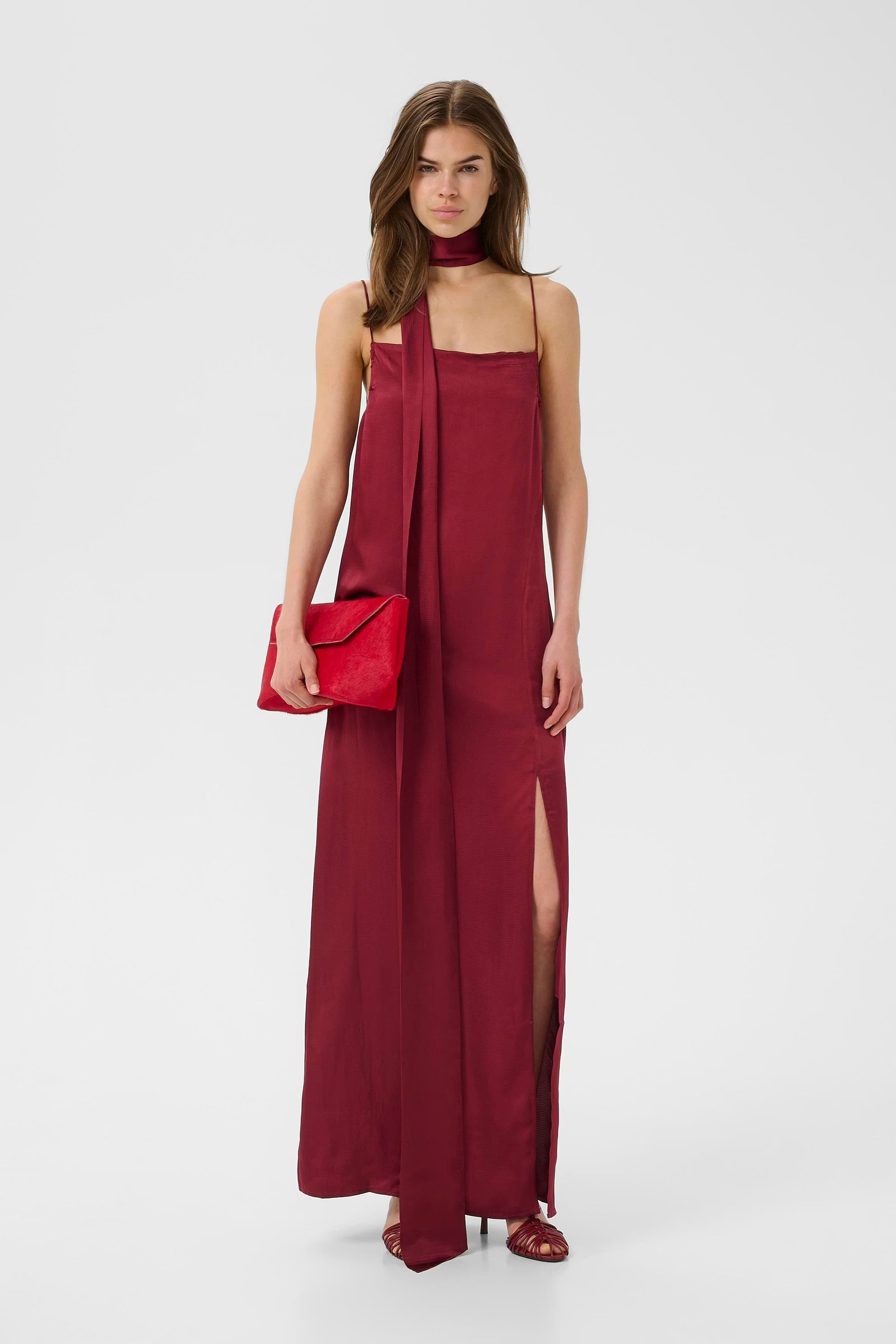 Sirwa Long Dress - Cabernet