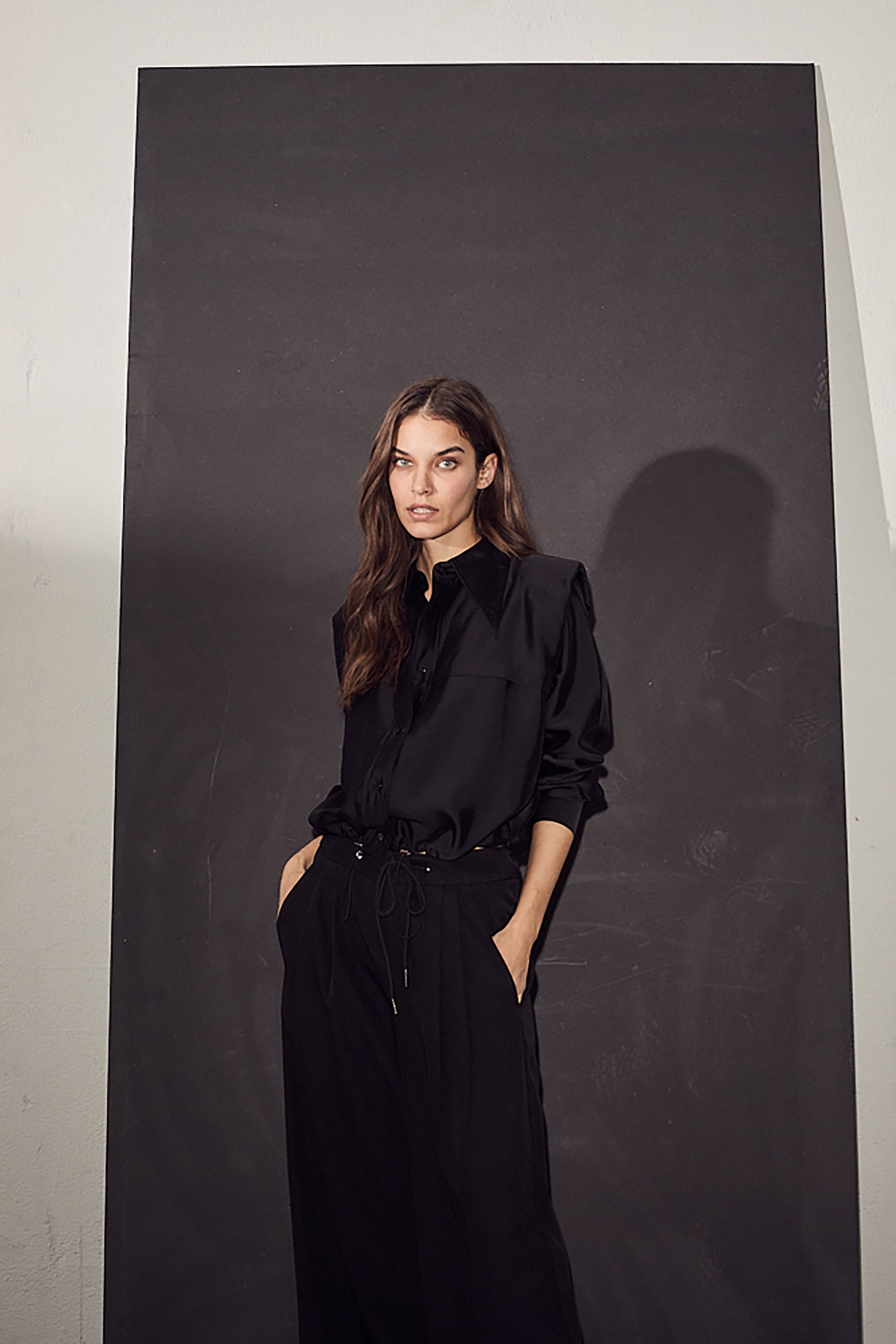Michelle Tailor Tie Tall Pant - Black - RUM Amsterdam