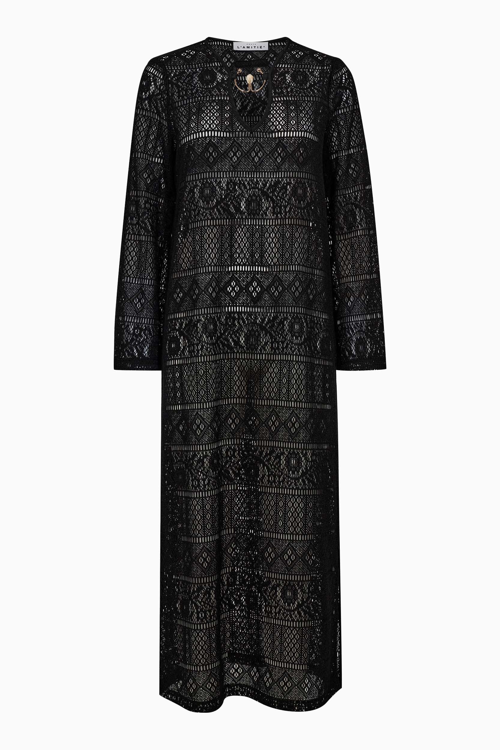 Utopia Lace LS Buckle Dress - Black - RUM Amsterdam